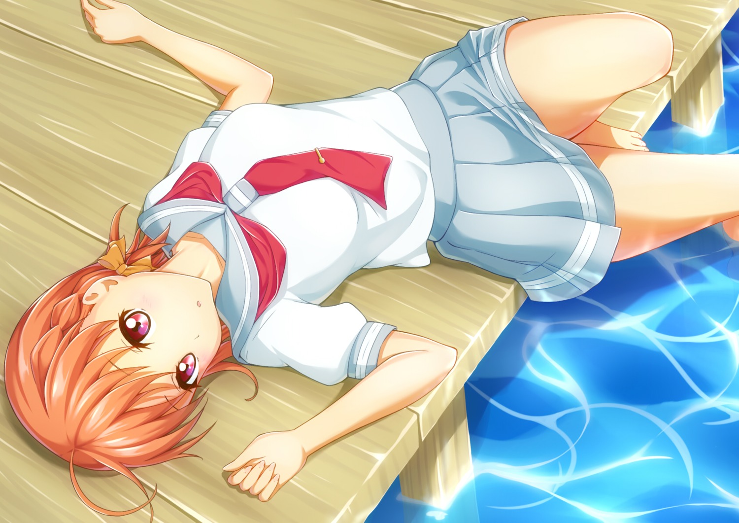 love_live!_sunshine!! seifuku takami_chika wet yuuren