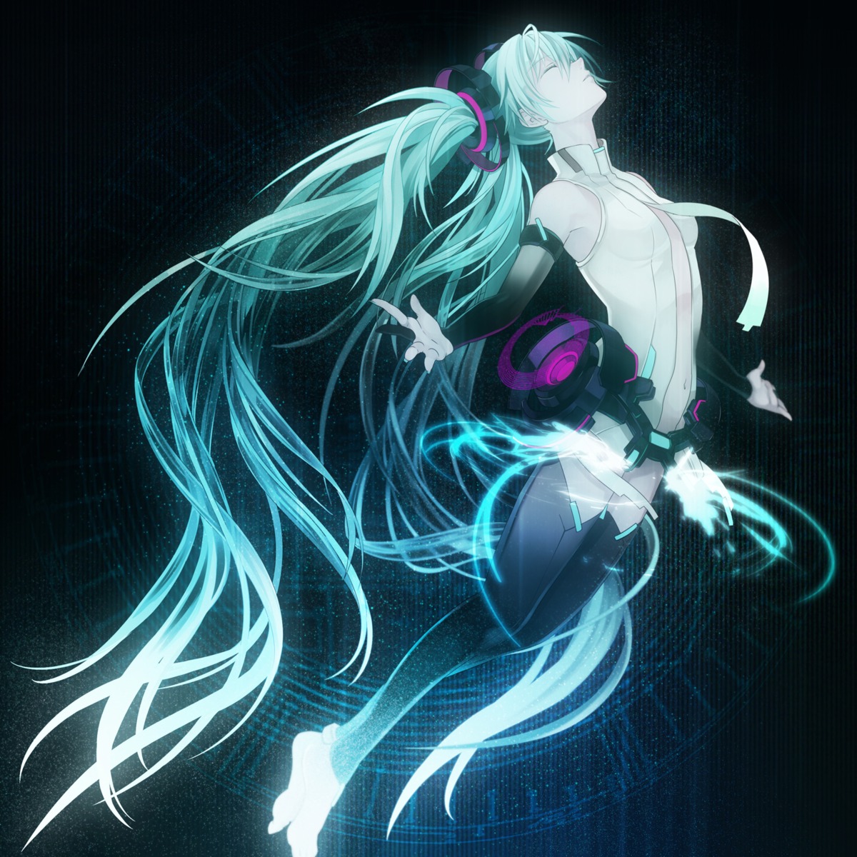 hatsune_miku miku_append osamu thighhighs vocaloid vocaloid_append