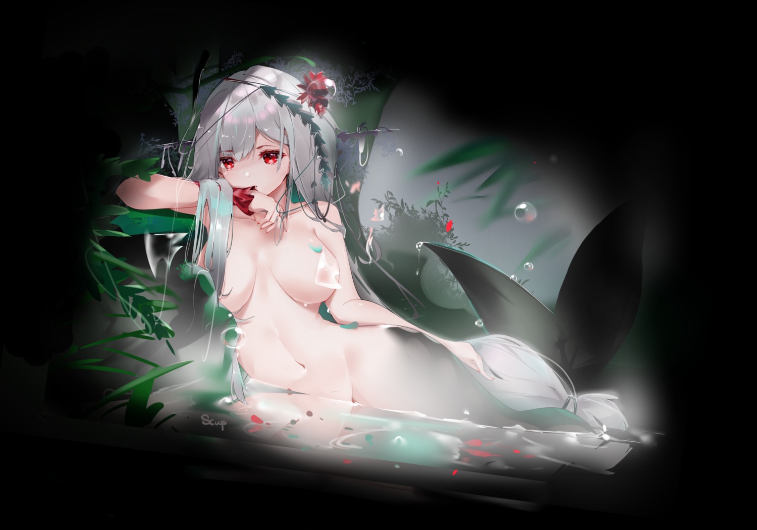 areola arknights naked scup skadi_(arknights) wet
