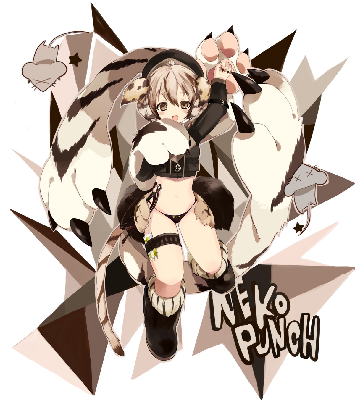 animal_ears maruino nekomimi pantsu tail