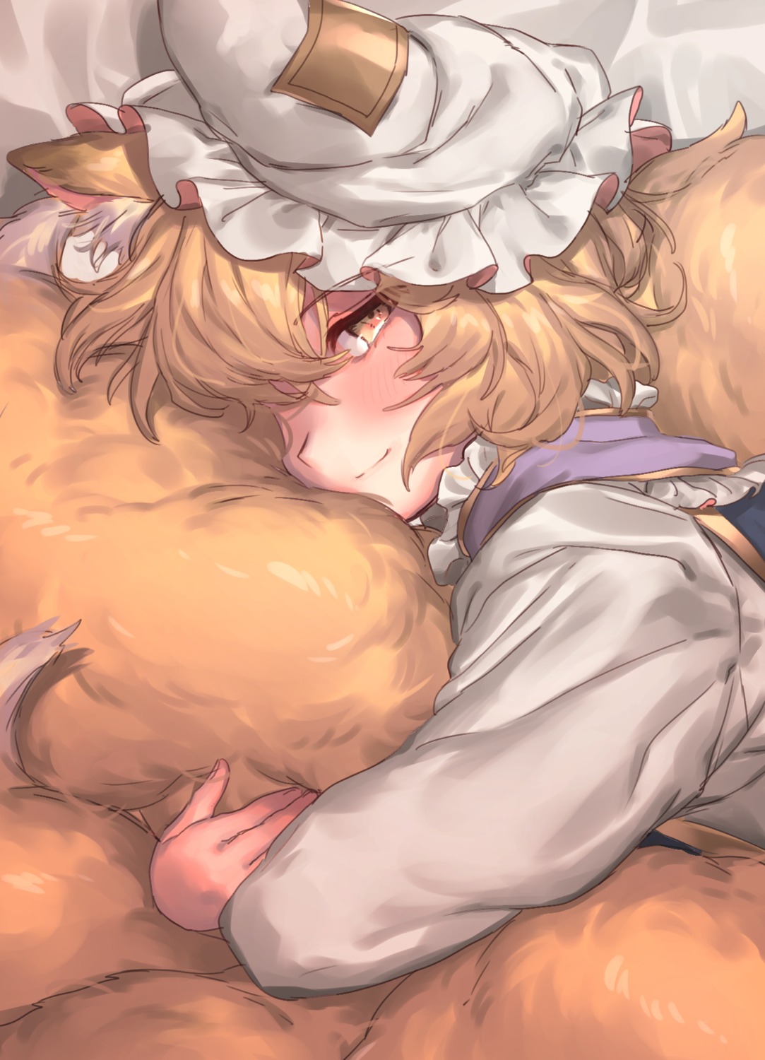 animal_ears kitsune masanaga_(tsukasa) tail touhou yakumo_ran