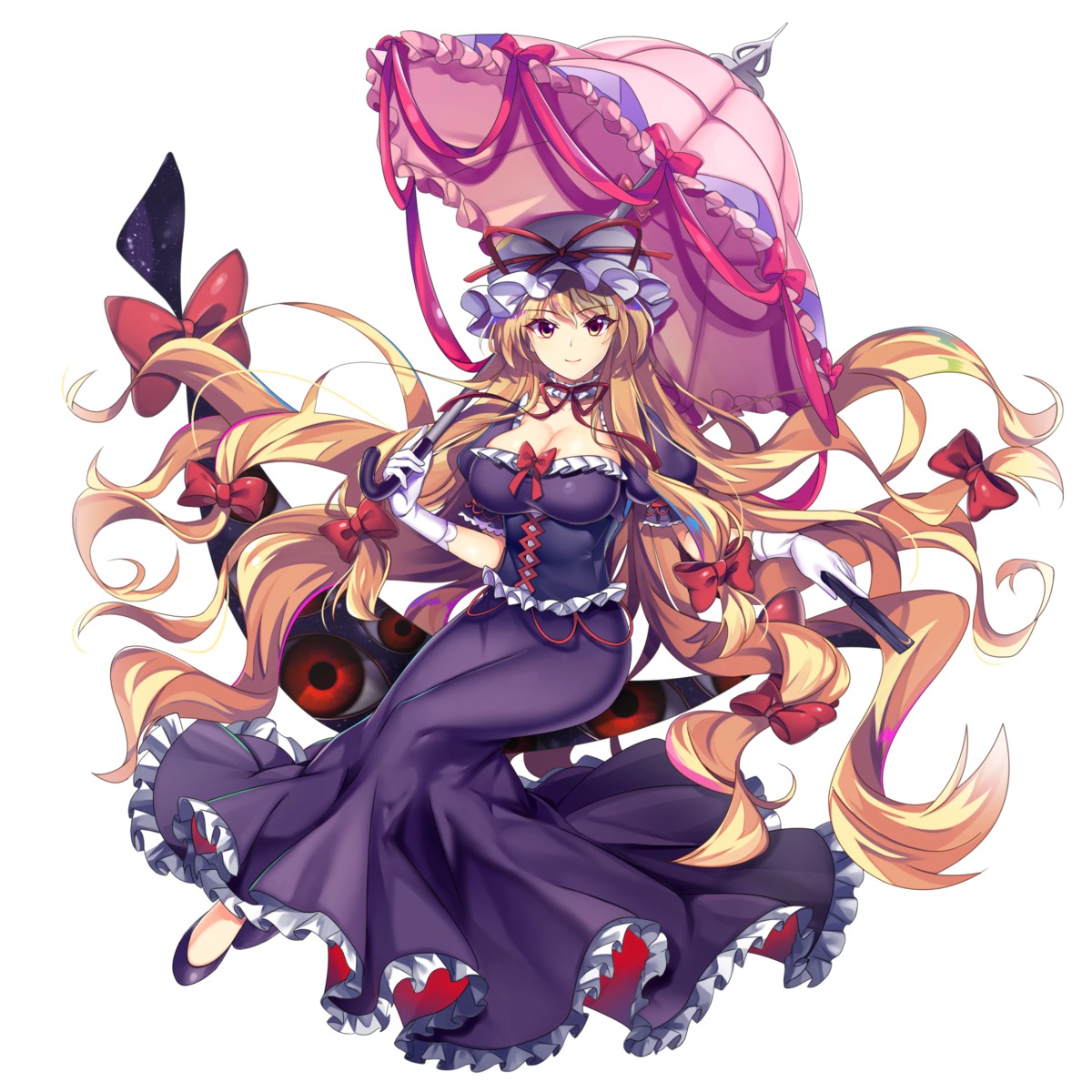 cleavage tagme touhou umbrella yakumo_yukari