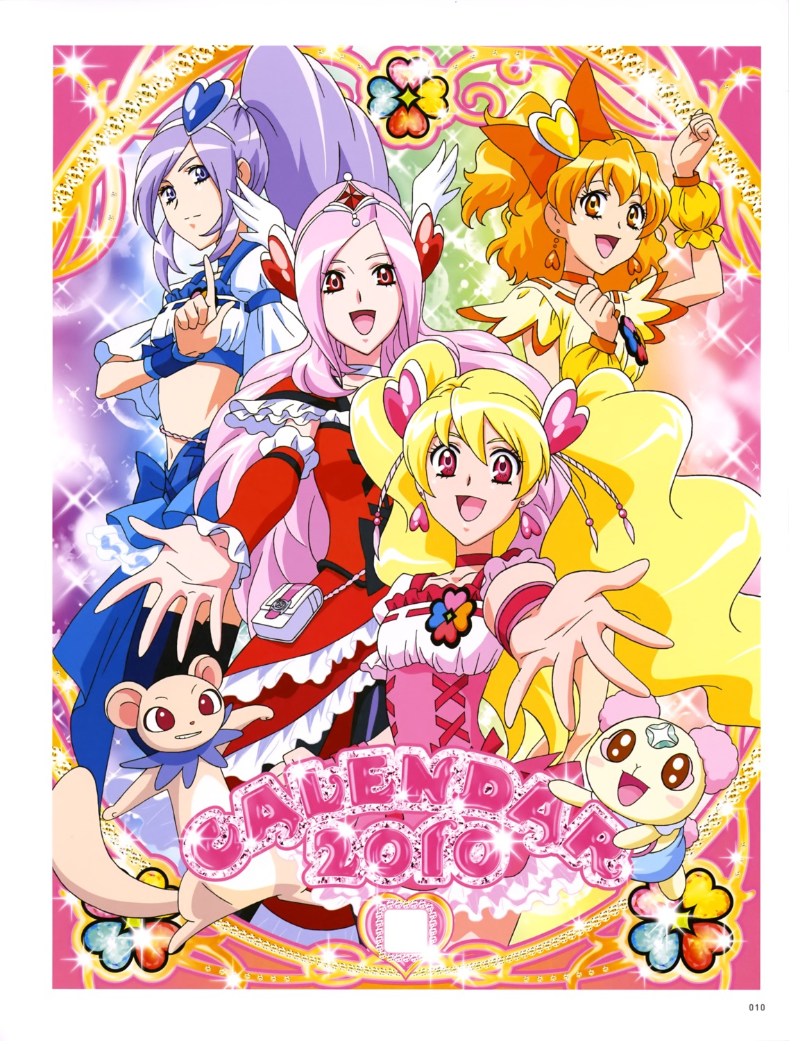 aono_miki chiffon_(precure) dress fresh_pretty_cure! higashi_setsuna momozono_love pretty_cure tarte_(fresh) yamabuki_inori