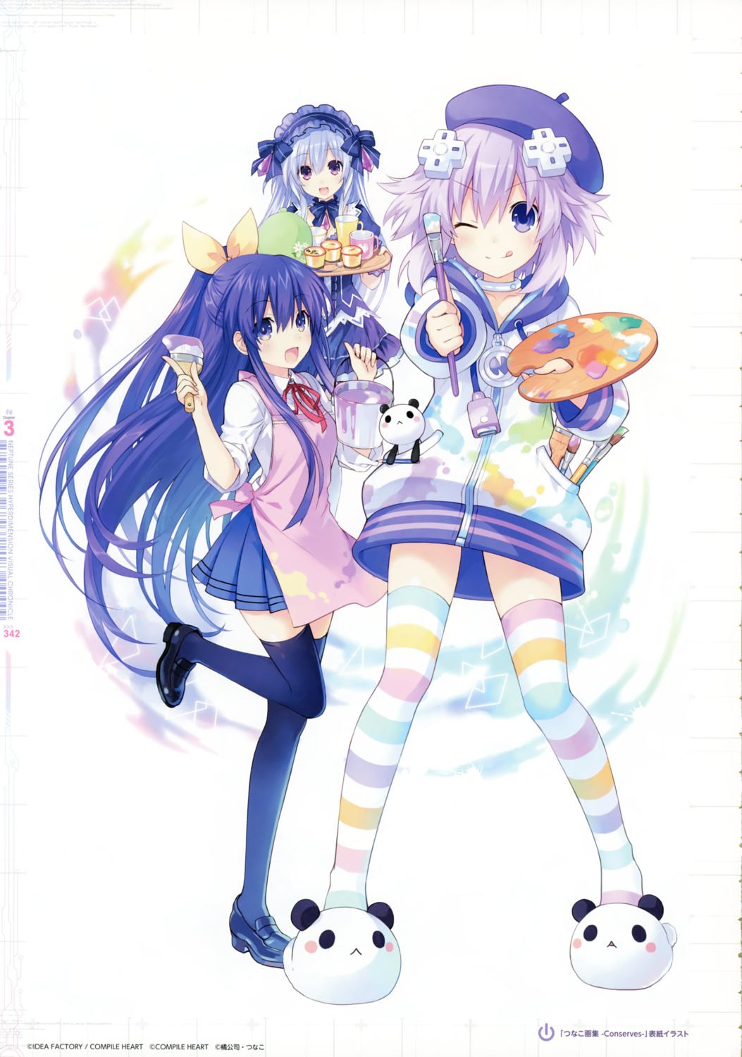 choujigen_game_neptune crossover date_a_live fairy_fencer_f neptune tiara_(fairy_fencer_f) tsunako yatogami_tooka