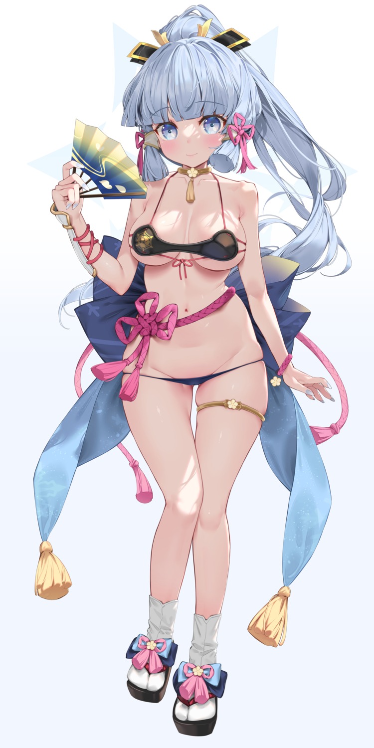 bikini garter genshin_impact japanese_clothes kamisato_ayaka swimsuits waterring