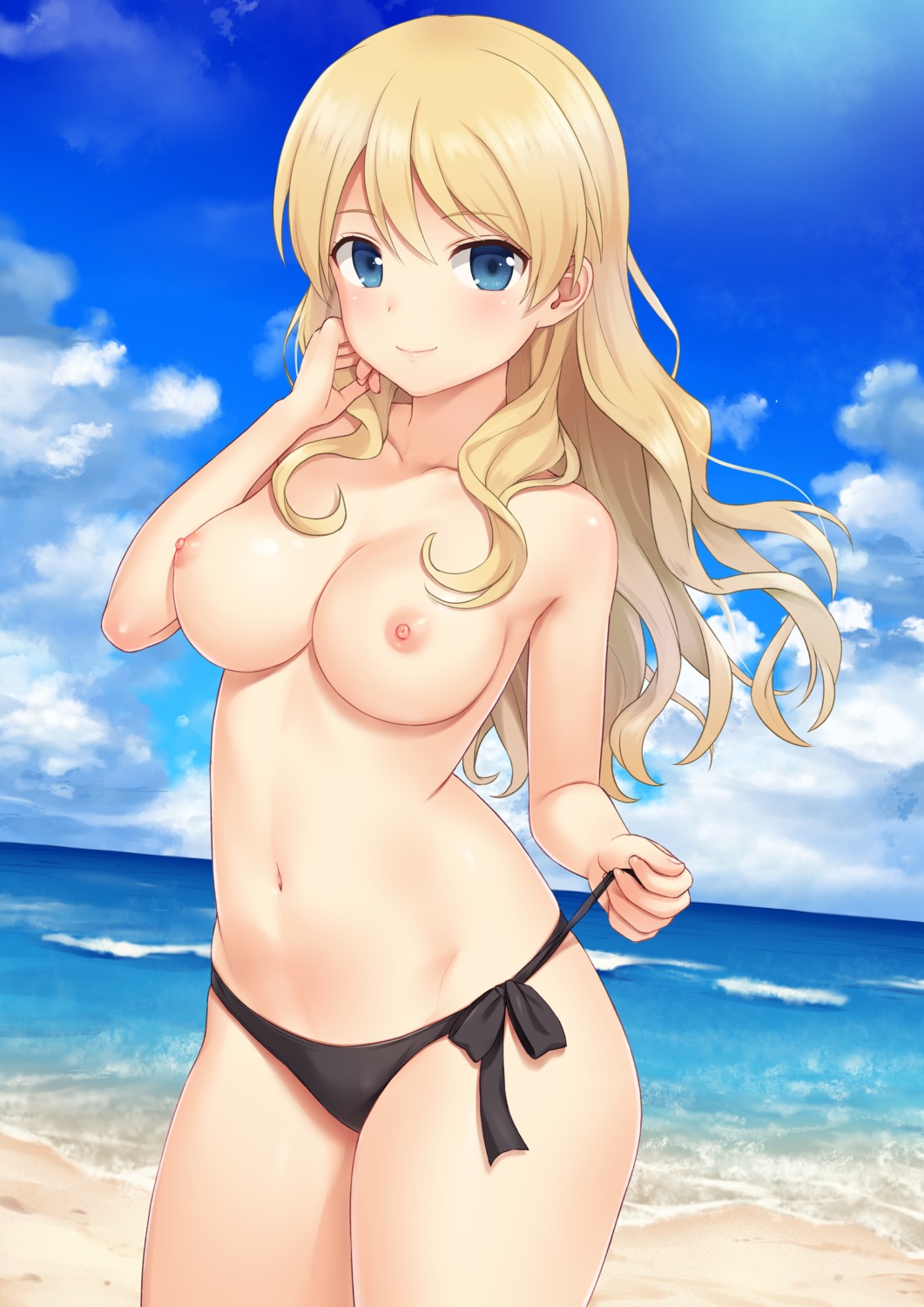 bikini darjeeling girls_und_panzer n.g. nipples swimsuits topless