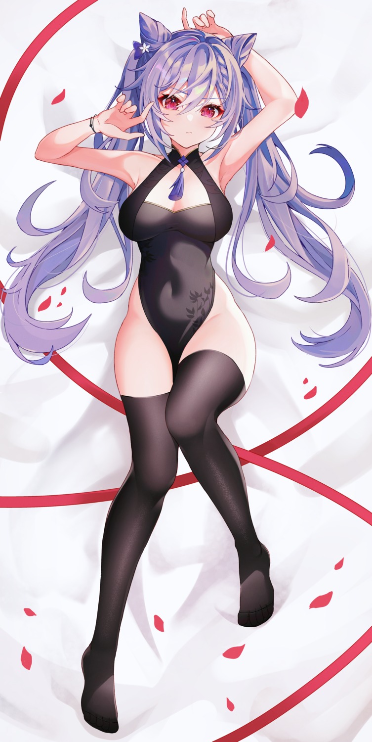 genshin_impact keqing pupy_exe thighhighs