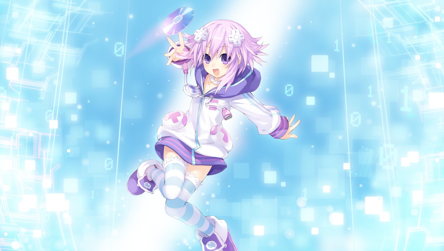 choujigen_game_neptune compile_heart neptune thighhighs tsunako