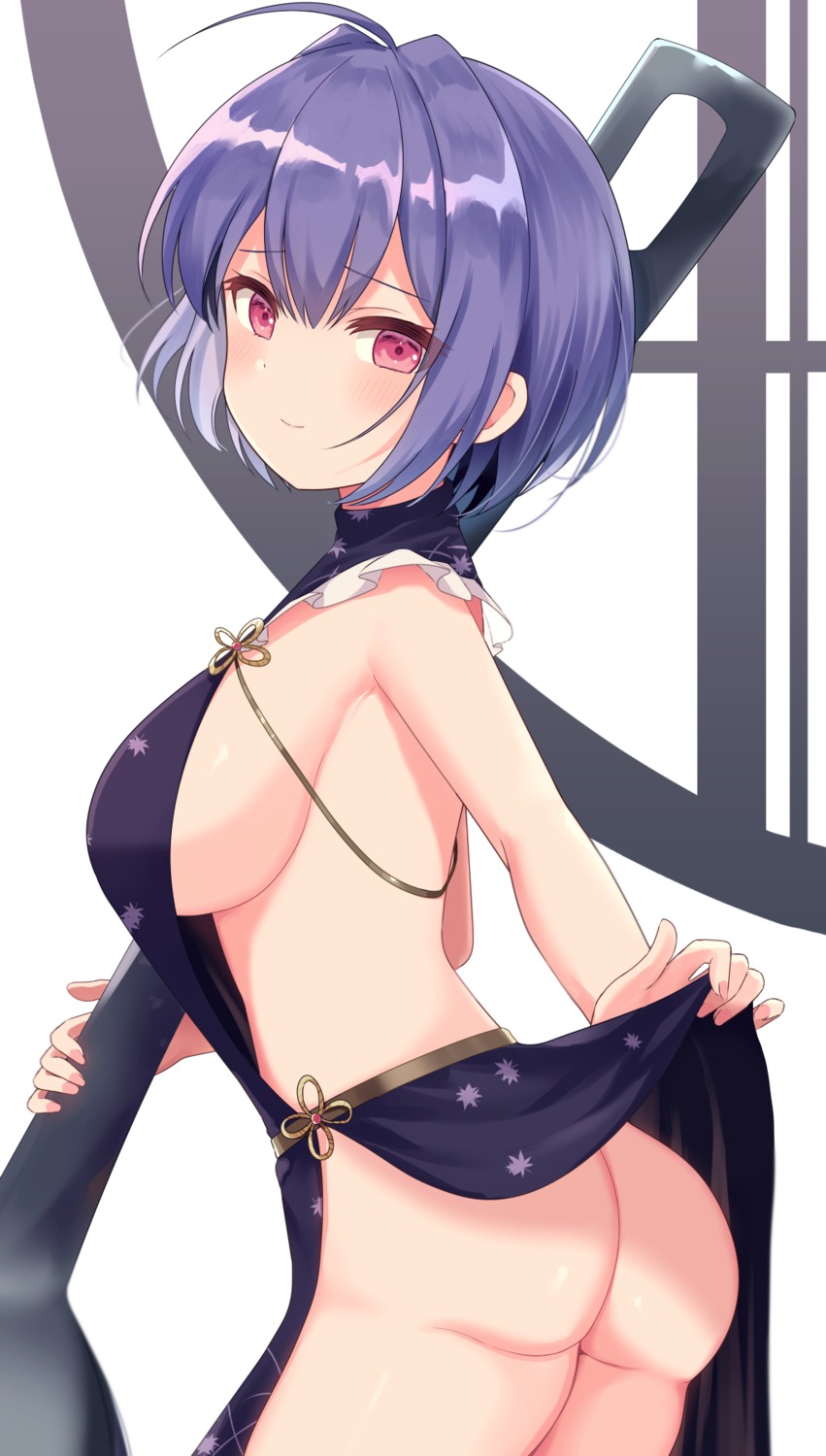 ass dress no_bra nopan skirt_lift sukuna_shinmyoumaru tagme touhou