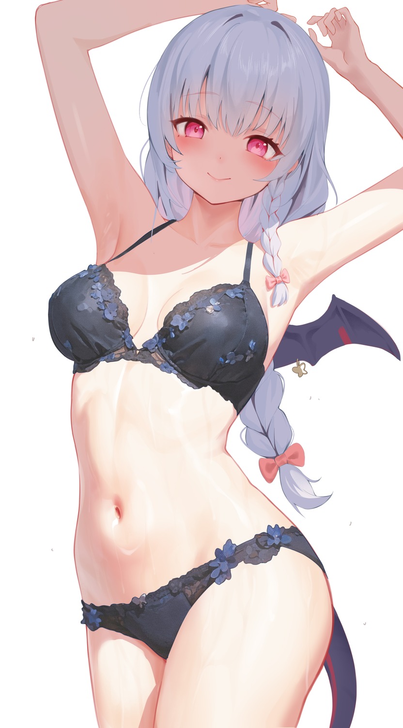 blue_archive bra devil gin00 kurodate_haruna pantsu tail wings