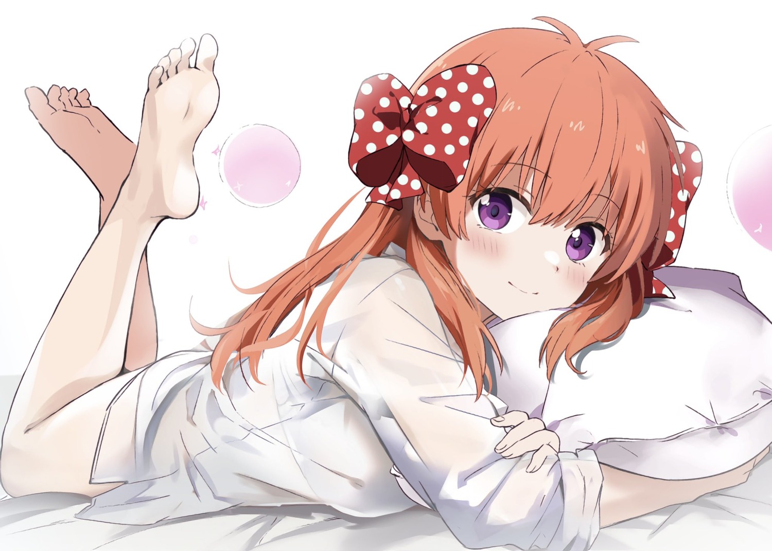 bra dress_shirt feet gekkan_shoujo_nozaki-kun rauto sakura_chiyo see_through