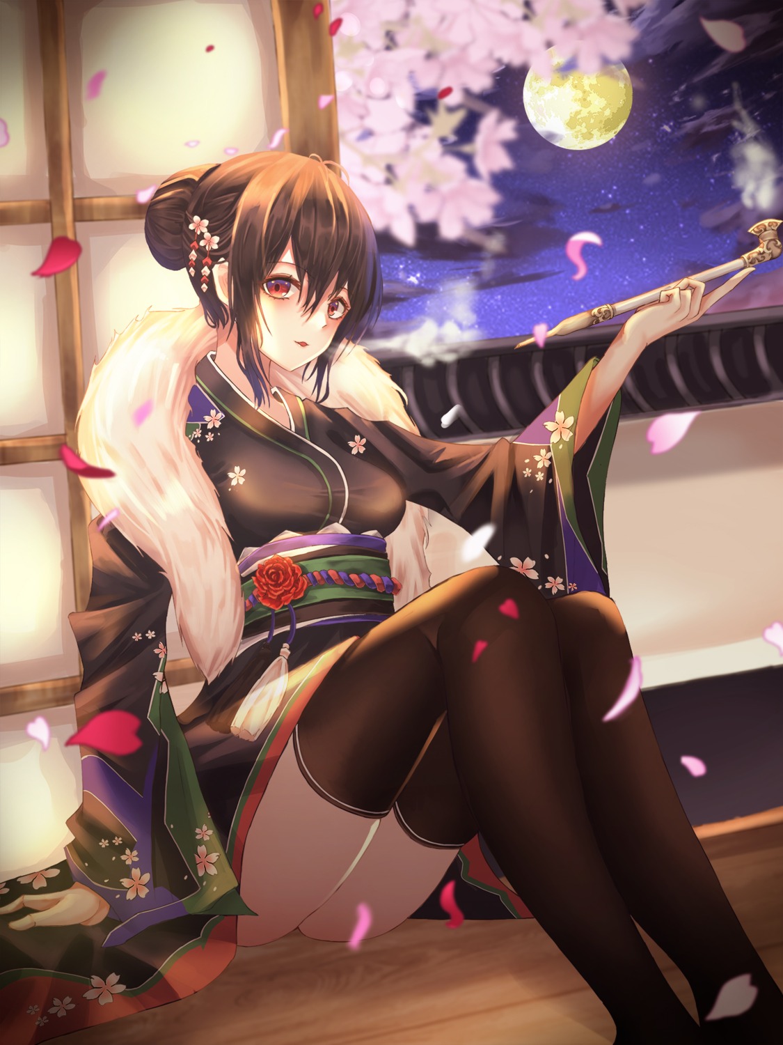 cup6542 japanese_clothes thighhighs