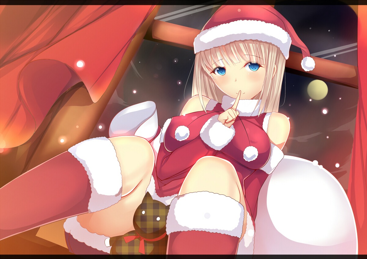 christmas cleavage daiaru erect_nipples