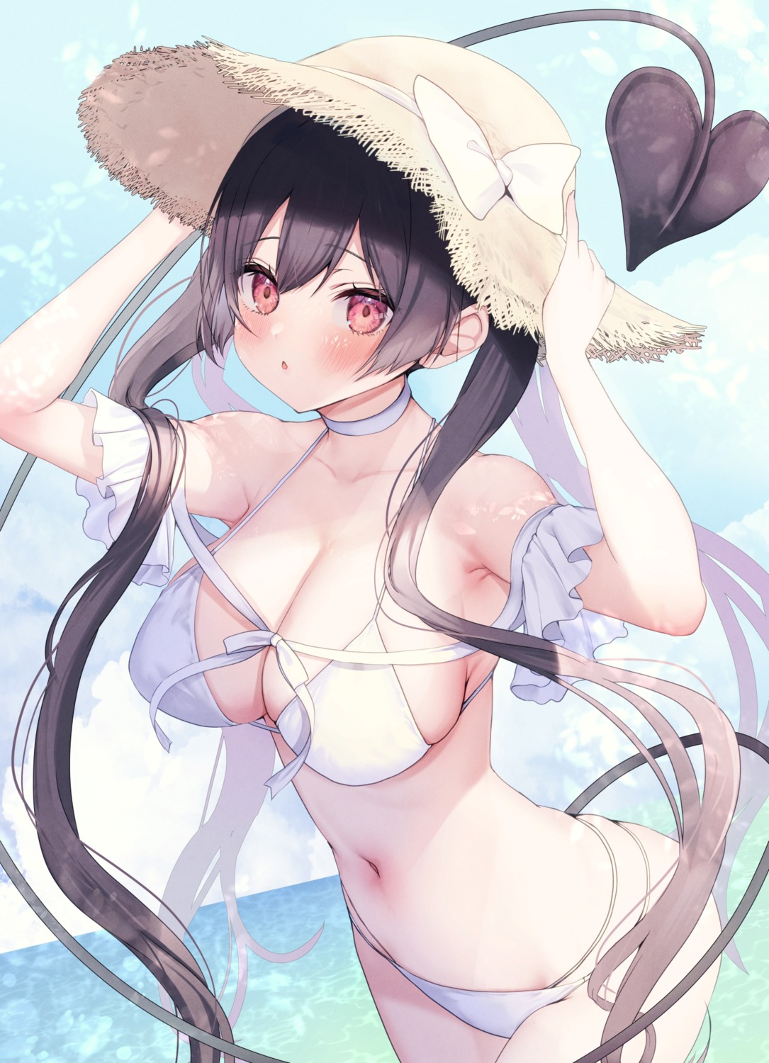 ayuma_sayu bikini cleavage koarai_liath swimsuits tail