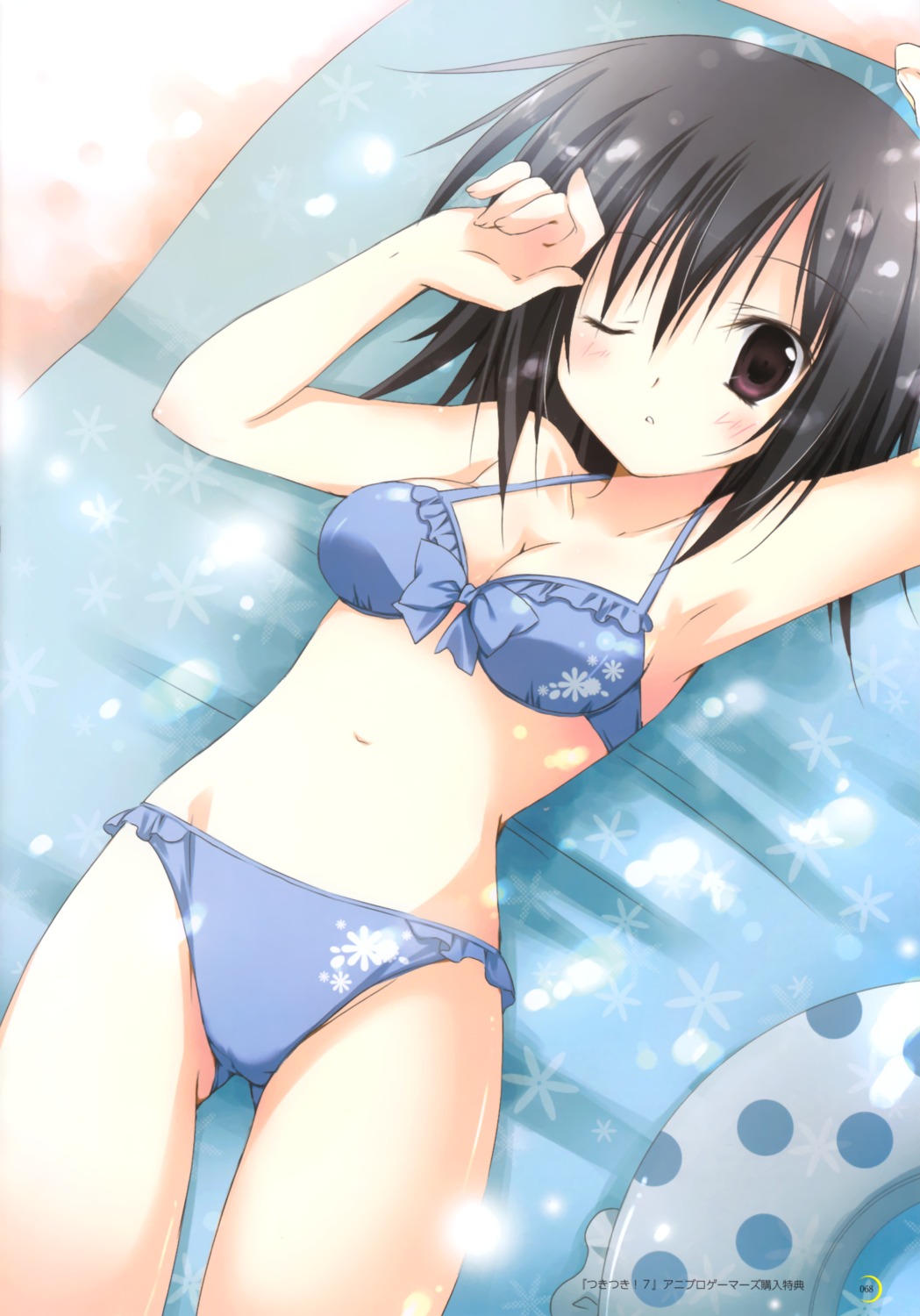 bikini cleavage kaoru_(tsuki_tsuki) korie_riko swimsuits tsuki_tsuki!