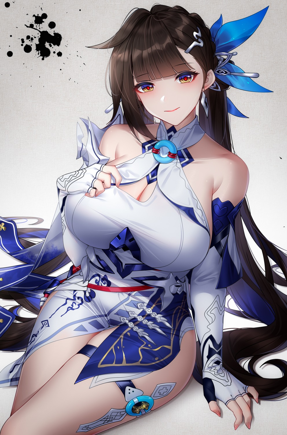 benghuai_xueyuan breast_hold garter honkai_impact li_sushang no_bra wu_ganlan_cai