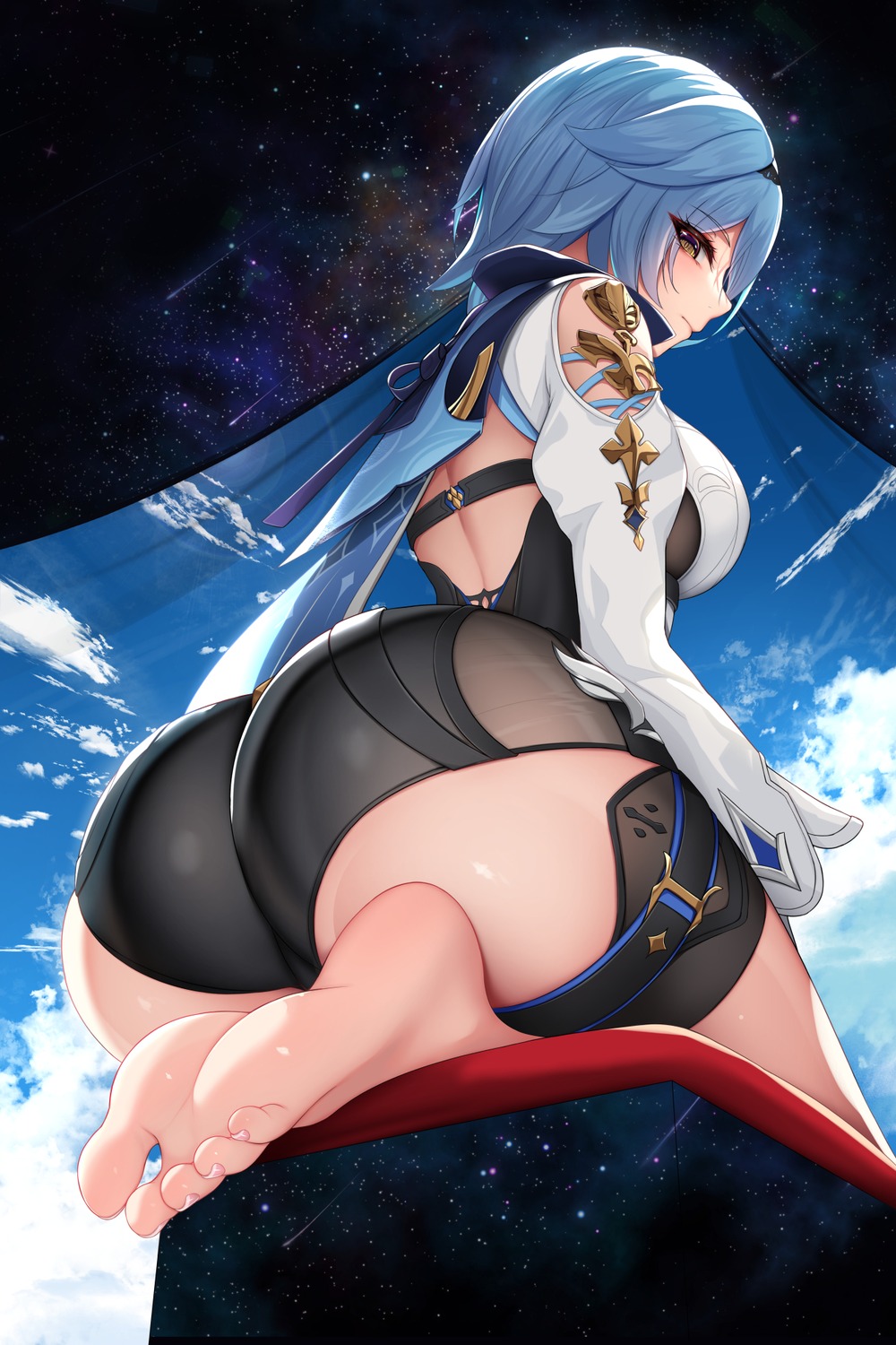 ass damao_yu eula feet garter genshin_impact