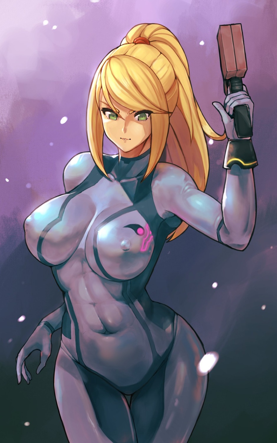 babusgames bodysuit erect_nipples gun metroid samus_aran