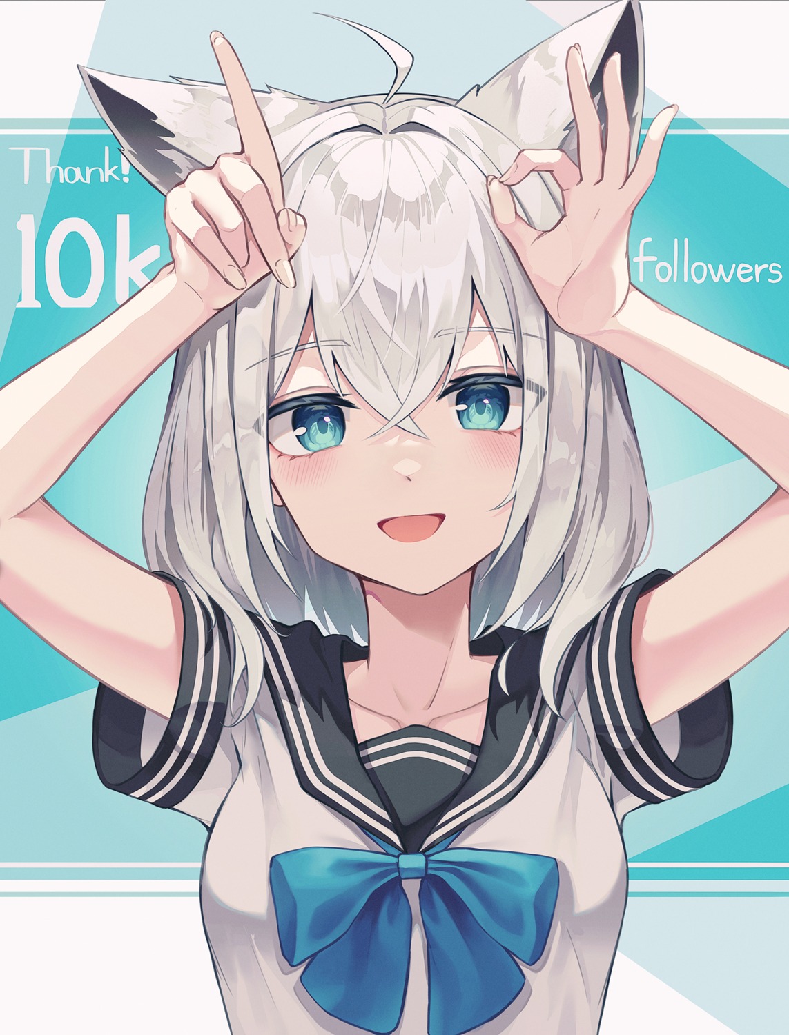 animal_ears hololive hololive_gamers kitsune myung_yi seifuku shirakami_fubuki