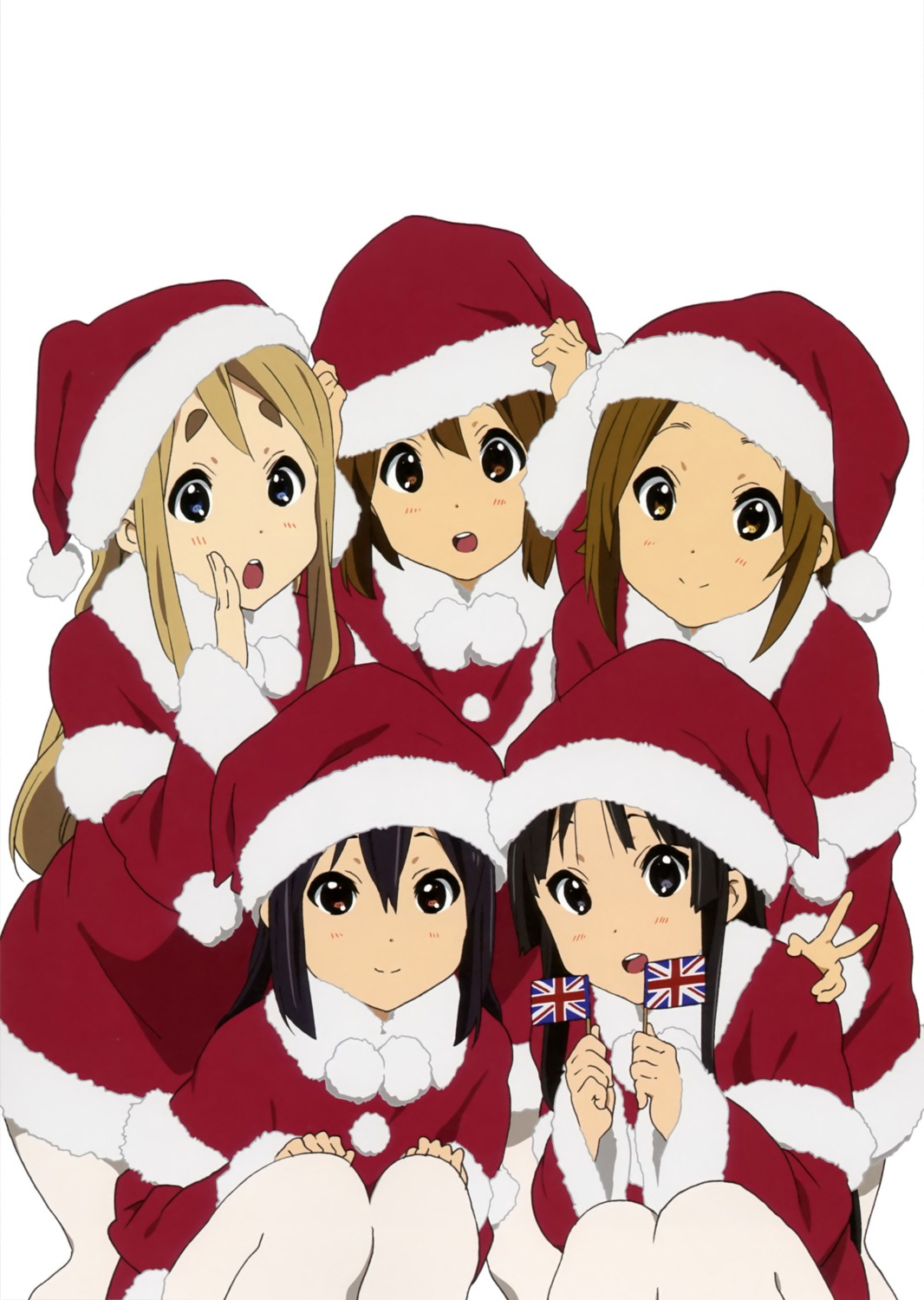 akiyama_mio christmas hirasawa_yui horiguchi_yukiko k-on! kotobuki_tsumugi nakano_azusa pantyhose tainaka_ritsu