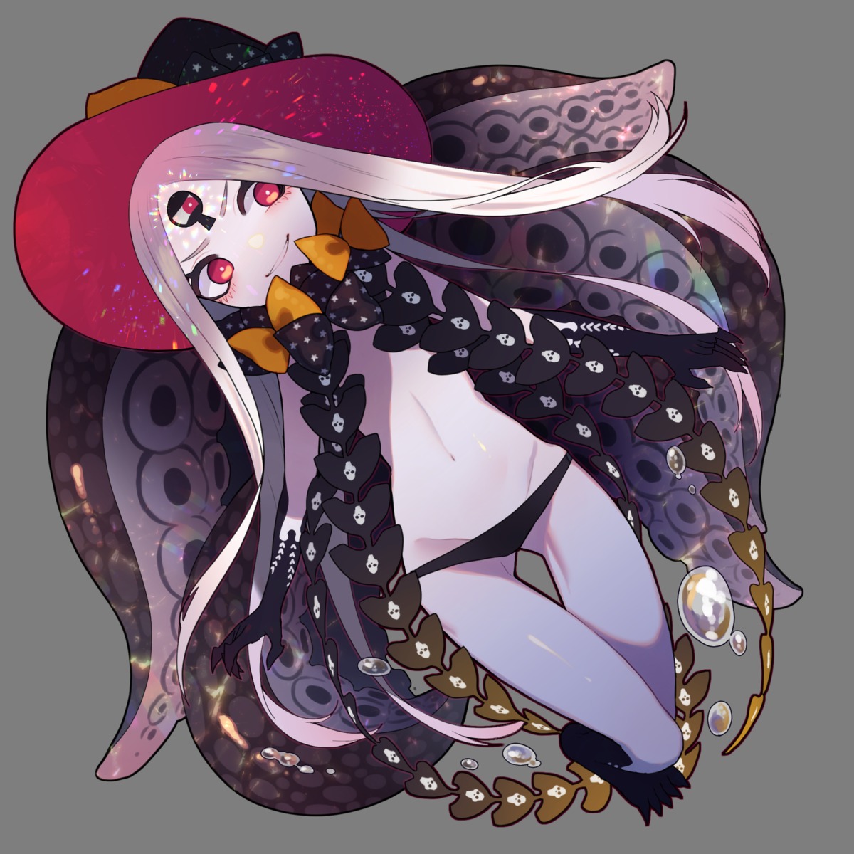 abigail_williams_(fate) fate/grand_order pantsu shibainu tentacles topless witch