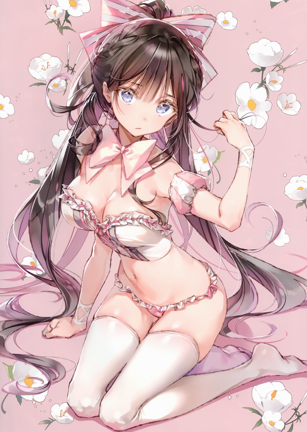 cleavage dsmile lingerie pantsu thighhighs tsundere_is_love