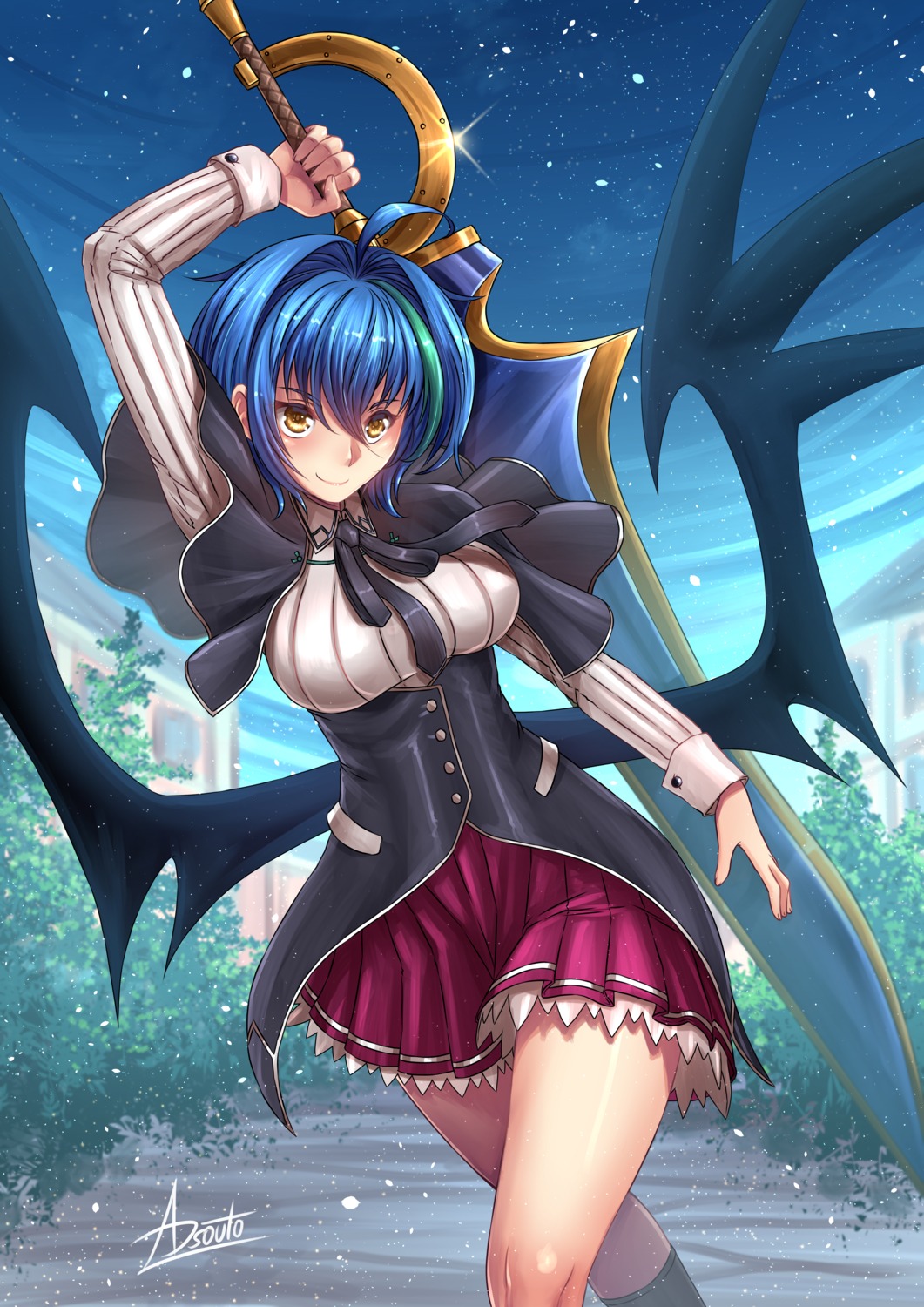 adsouto highschool_dxd seifuku sword wings xenovia_quarta