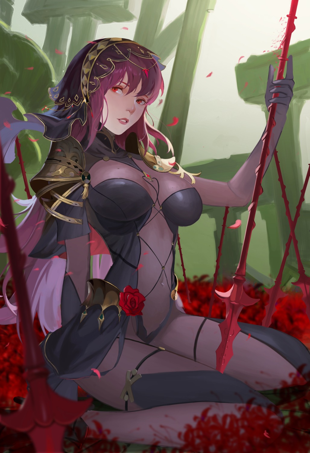 1163186334 armor bodysuit fate/grand_order scathach_(fate/grand_order) weapon