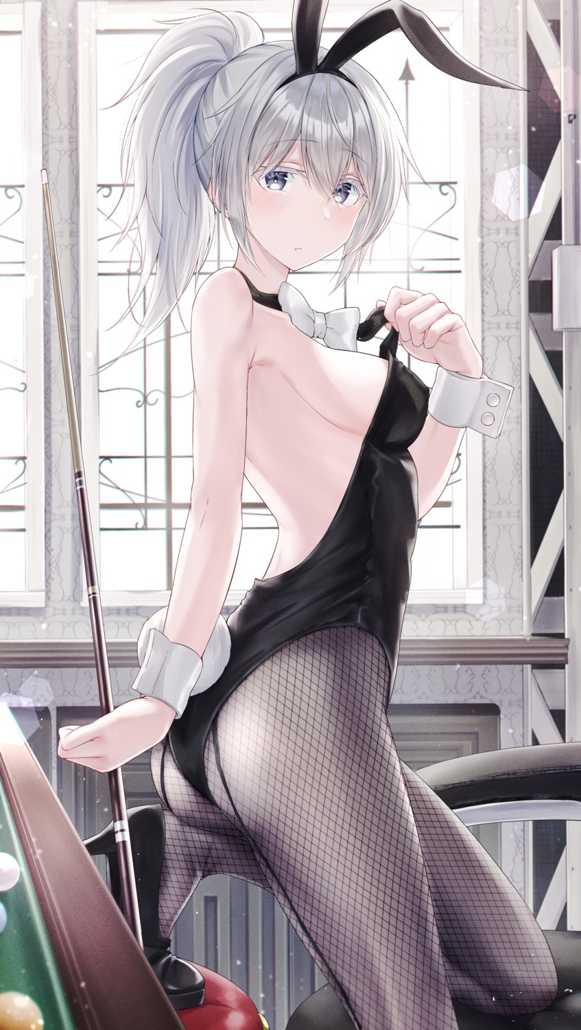 animal_ears ass bunny_ears bunny_girl erect_nipples fishnets heels meen_(ouaughikepdvrsf) no_bra pantyhose tail