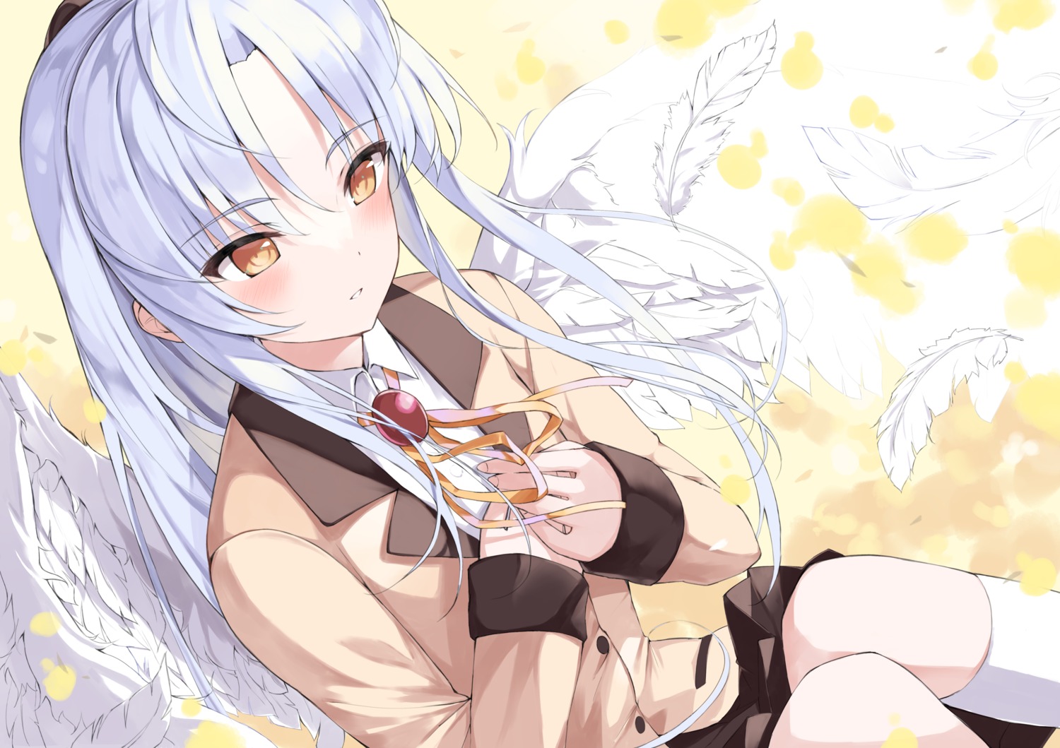 angel_beats! marie_(pixiv31942978) seifuku tenshi wings