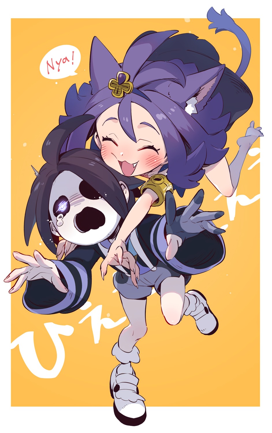 acerola_(pokemon) animal_ears dress nekomimi onion_(pokemon) pokemon pokemon_sm pokemon_usum tail toku_(ke7416613)