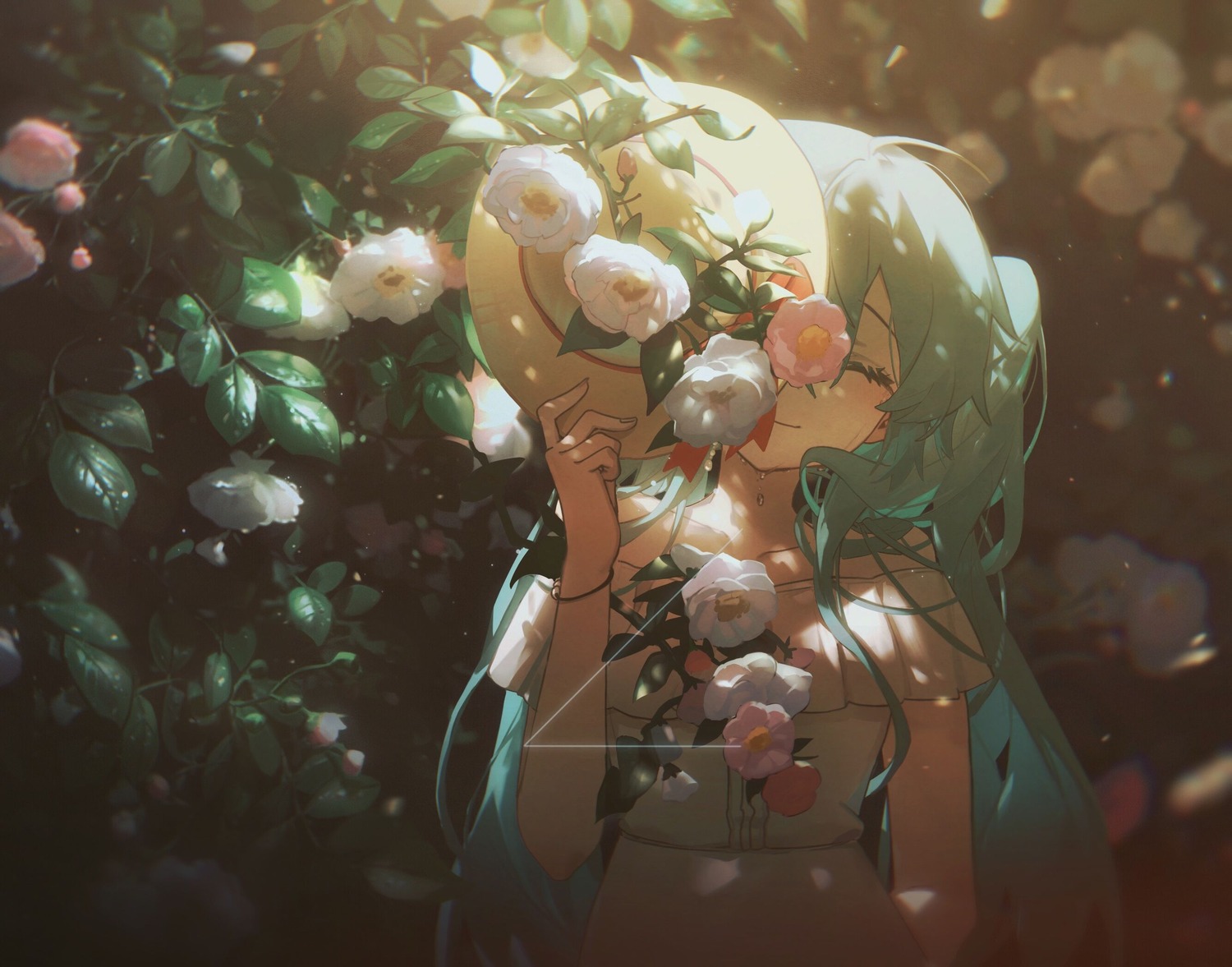 dress hatsune_miku konya_karasue summer_dress vocaloid