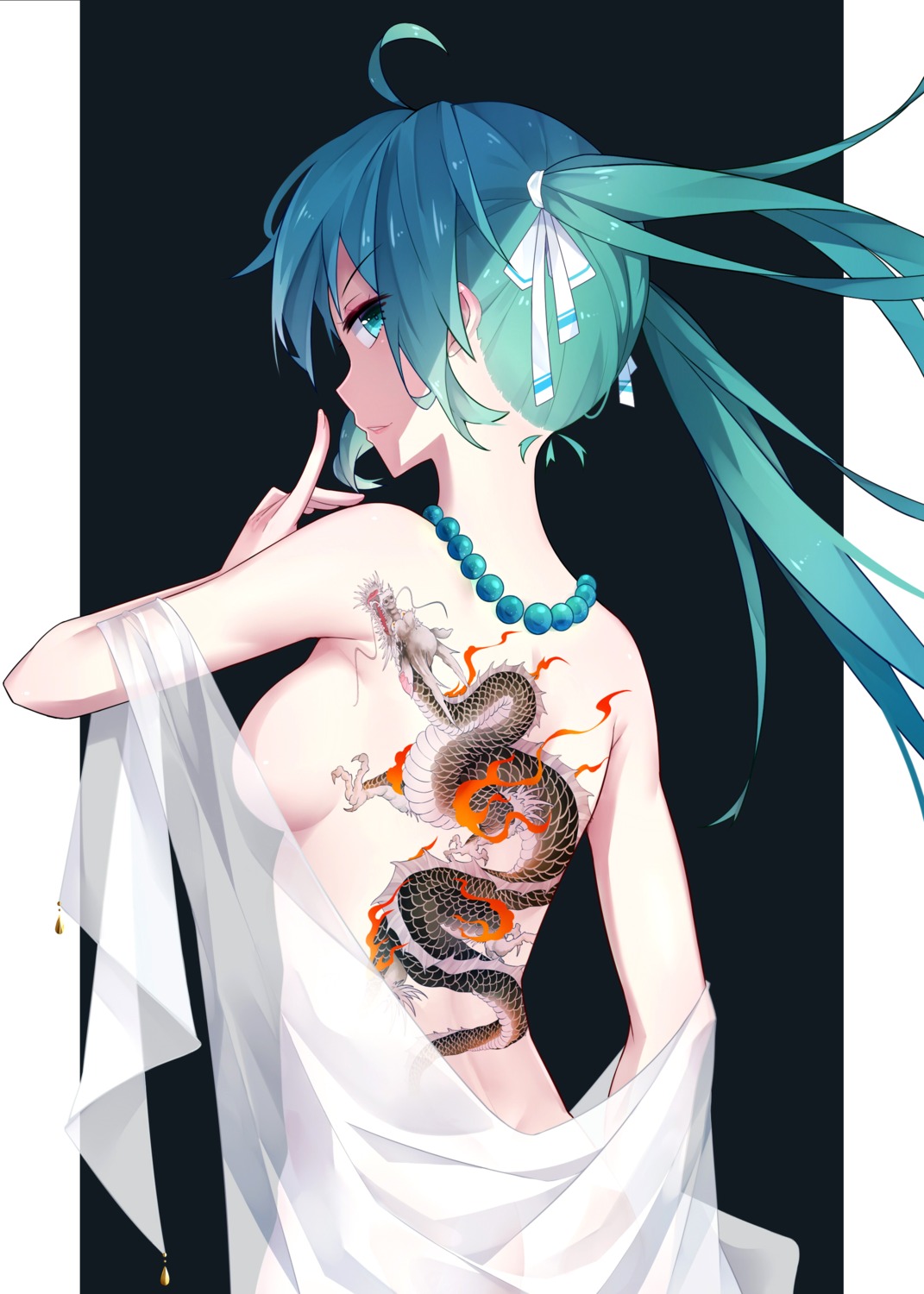 ass hatsune_miku hwh666 naked tattoo vocaloid