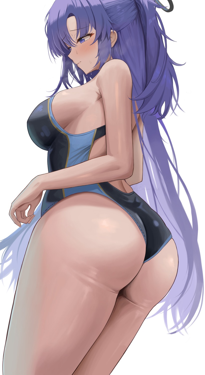 ass blue_archive dubeaduver halo hayase_yuuka swimsuits