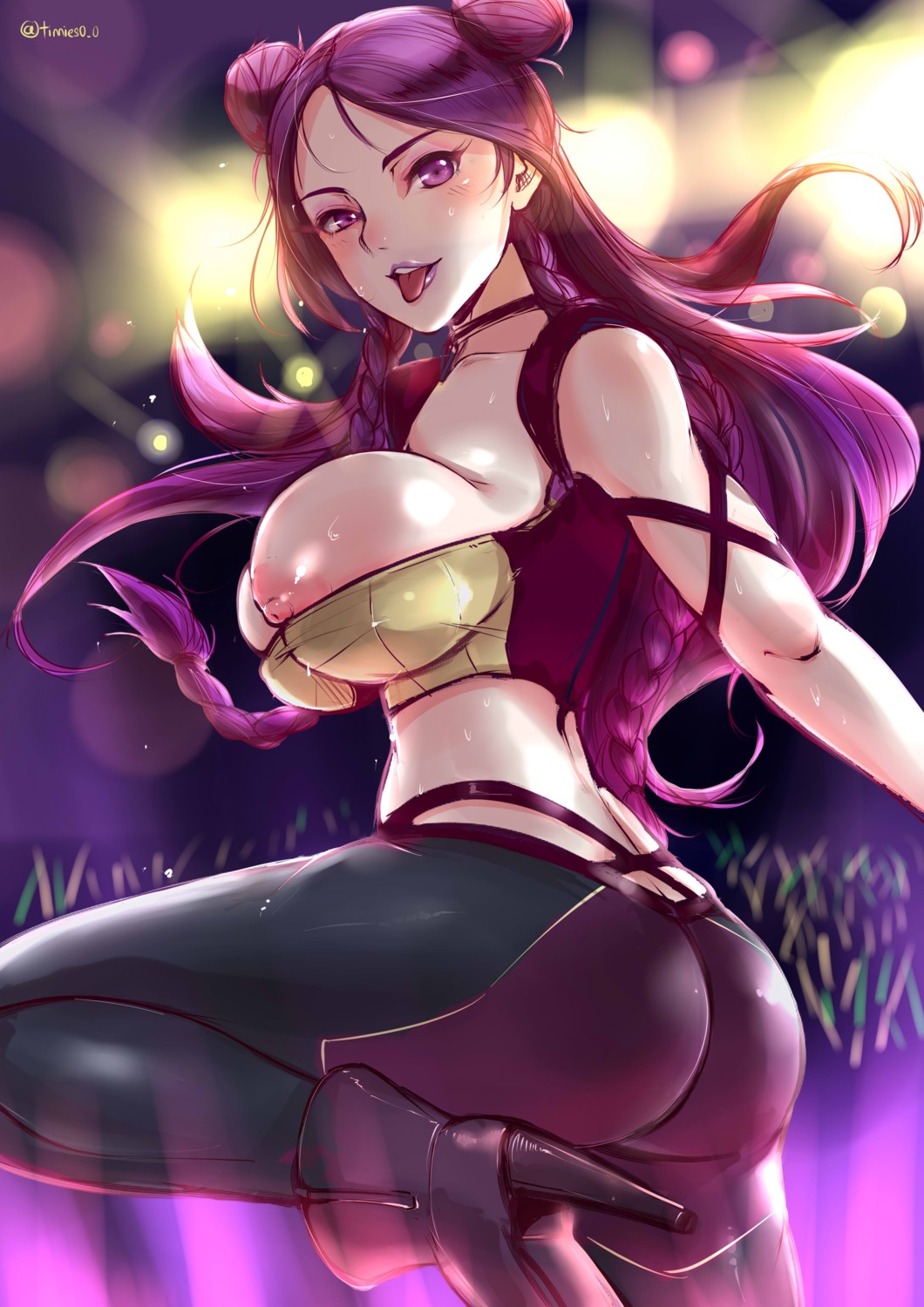 ass heels kai'sa league_of_legends nipples no_bra tinnies