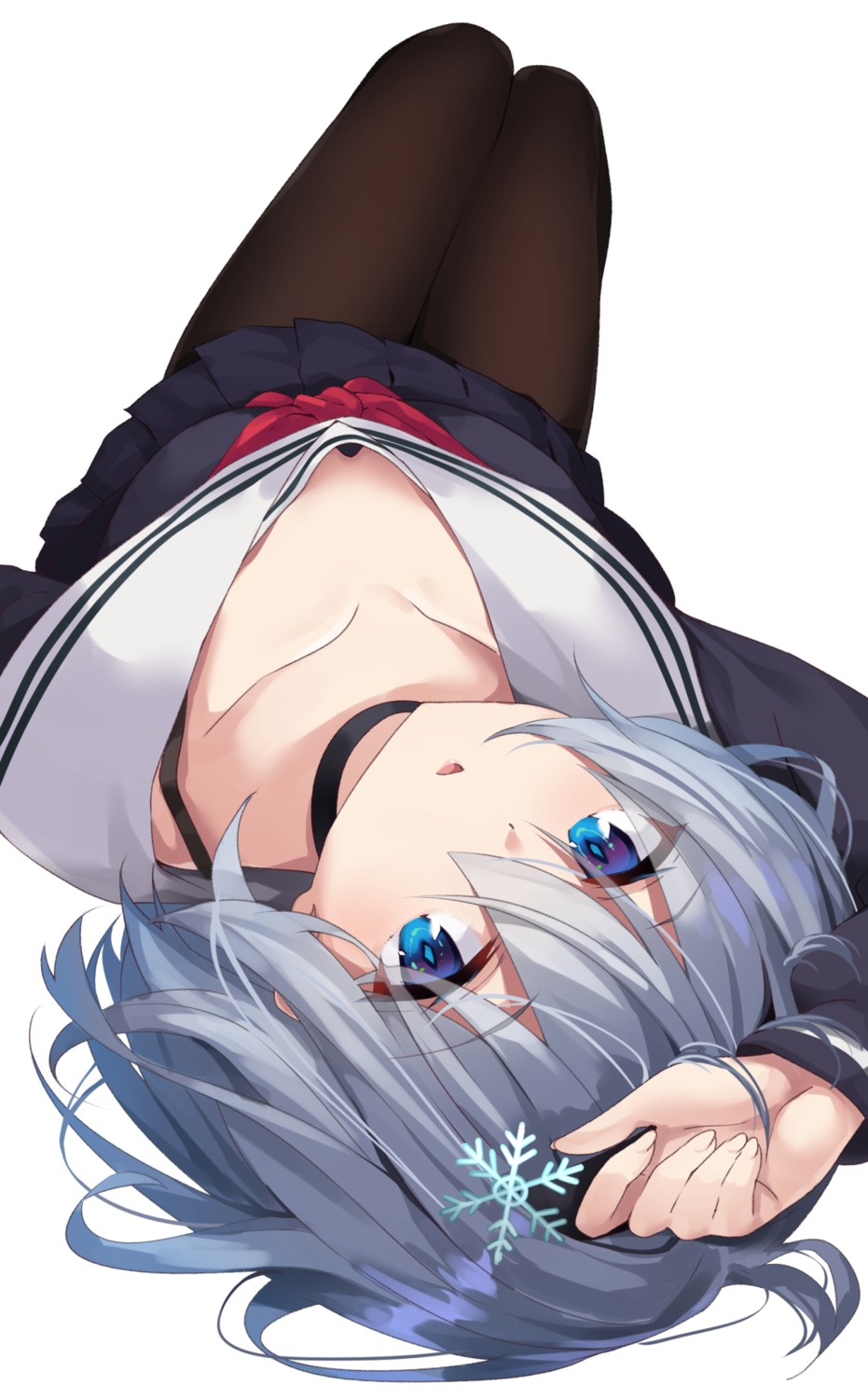 amagasa_yun cleavage pantyhose ryuuou_no_oshigoto! seifuku sora_ginko