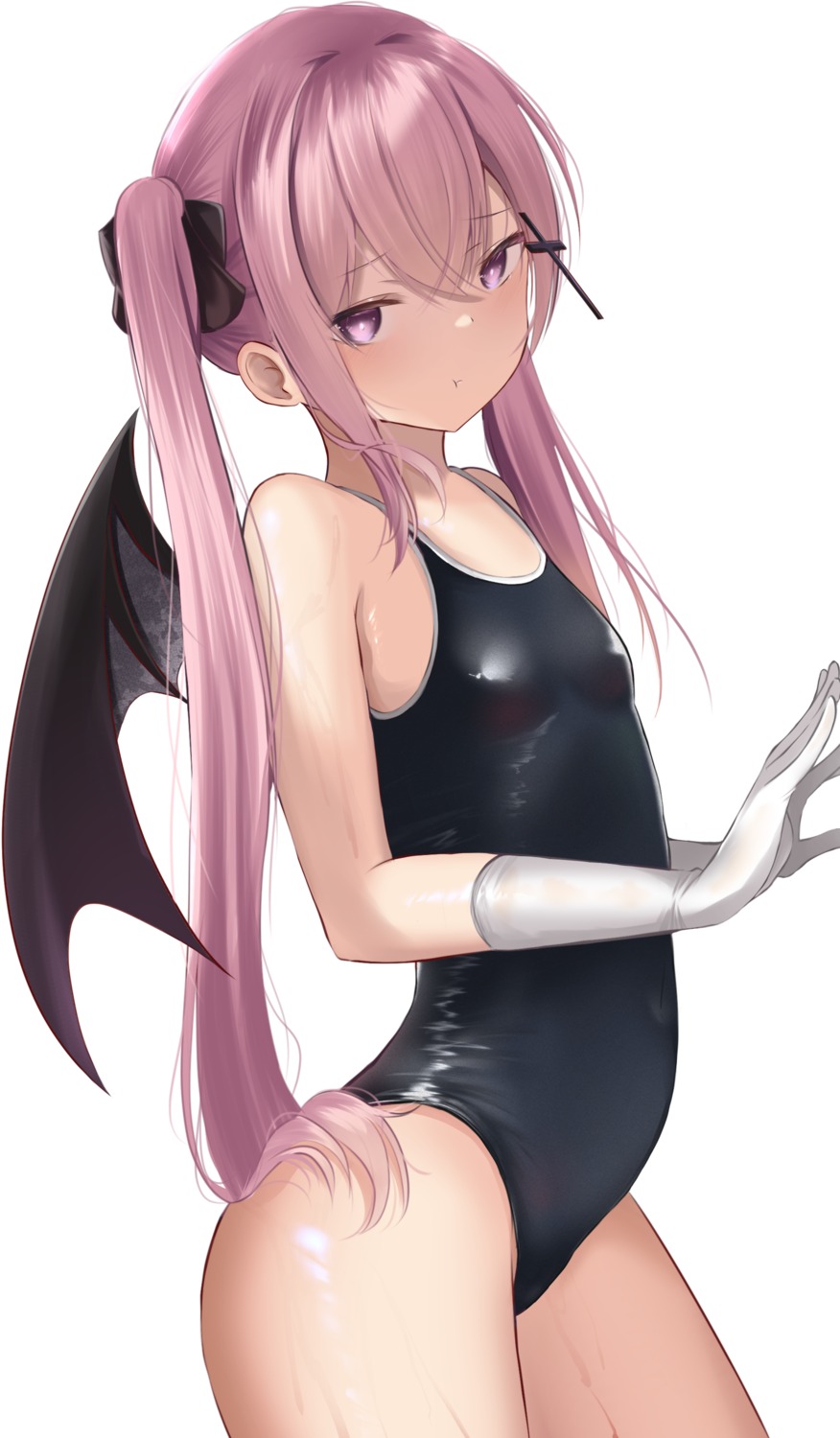 doyachii erect_nipples loli school_swimsuit swimsuits wings