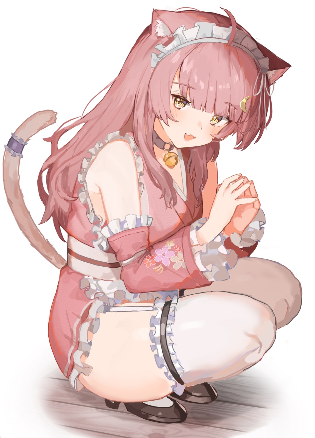 animal_ears maid nekomimi sorotu stockings tail thighhighs wa_maid