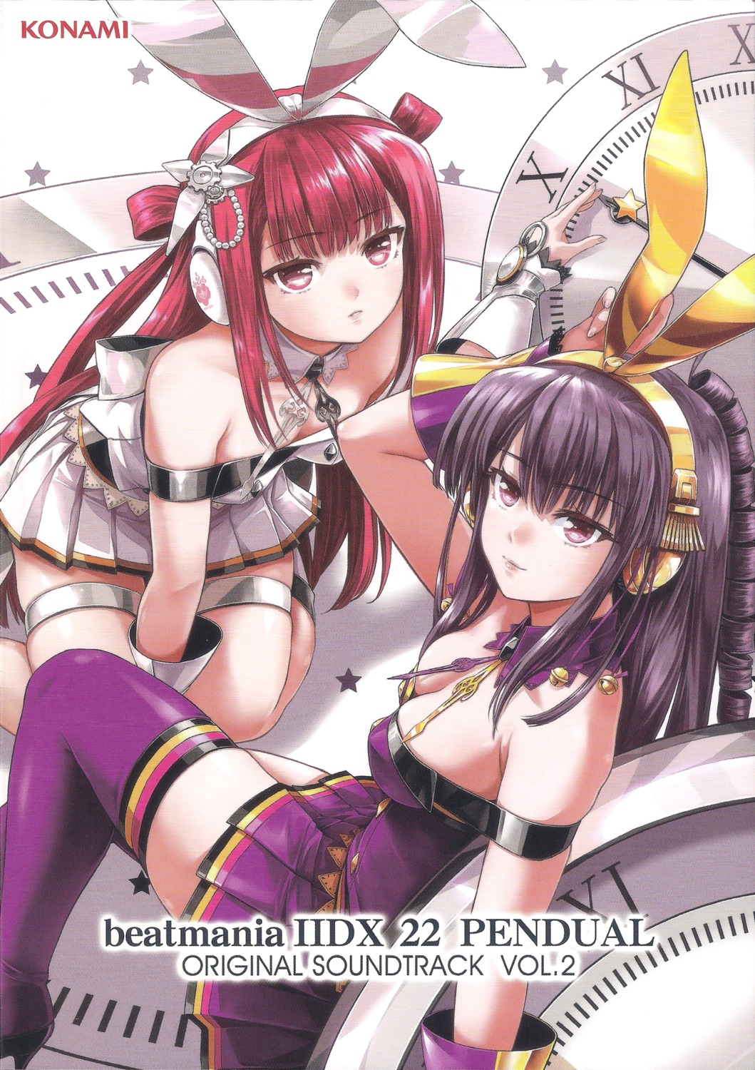 ameto animal_ears beatmania beatmania_iidx bunny_ears cleavage goli_matsumoto heels hifumi_(beatmania) raw_scan thighhighs