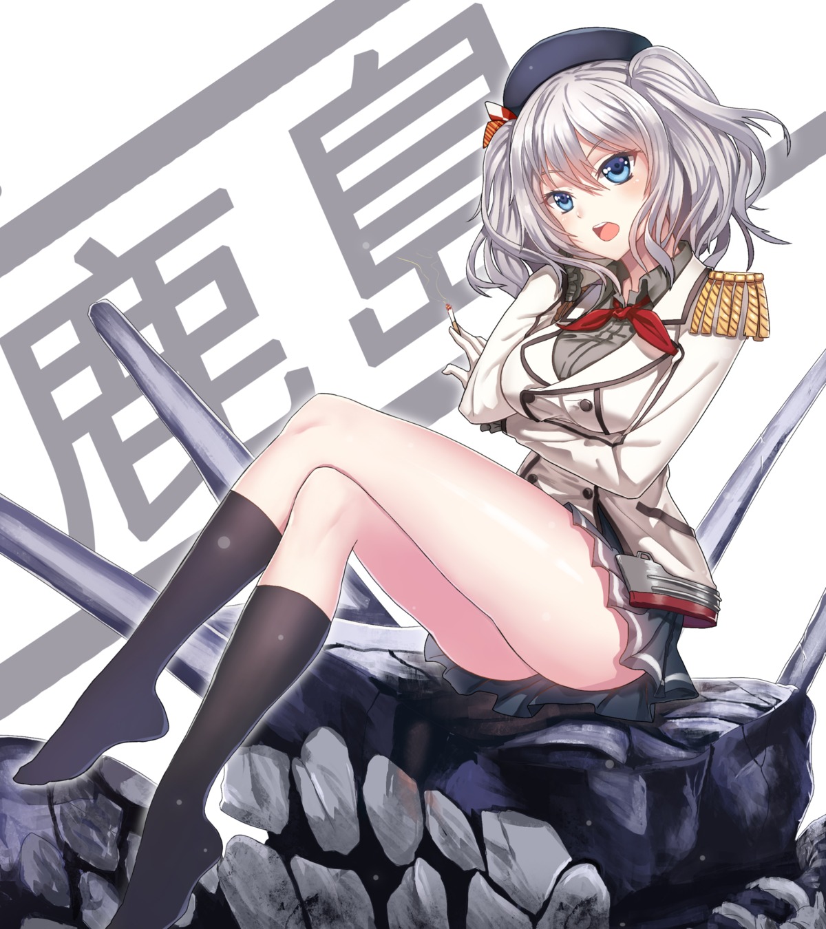 chunrijun_(springer) kantai_collection kashima_(kancolle) nopan smoking uniform