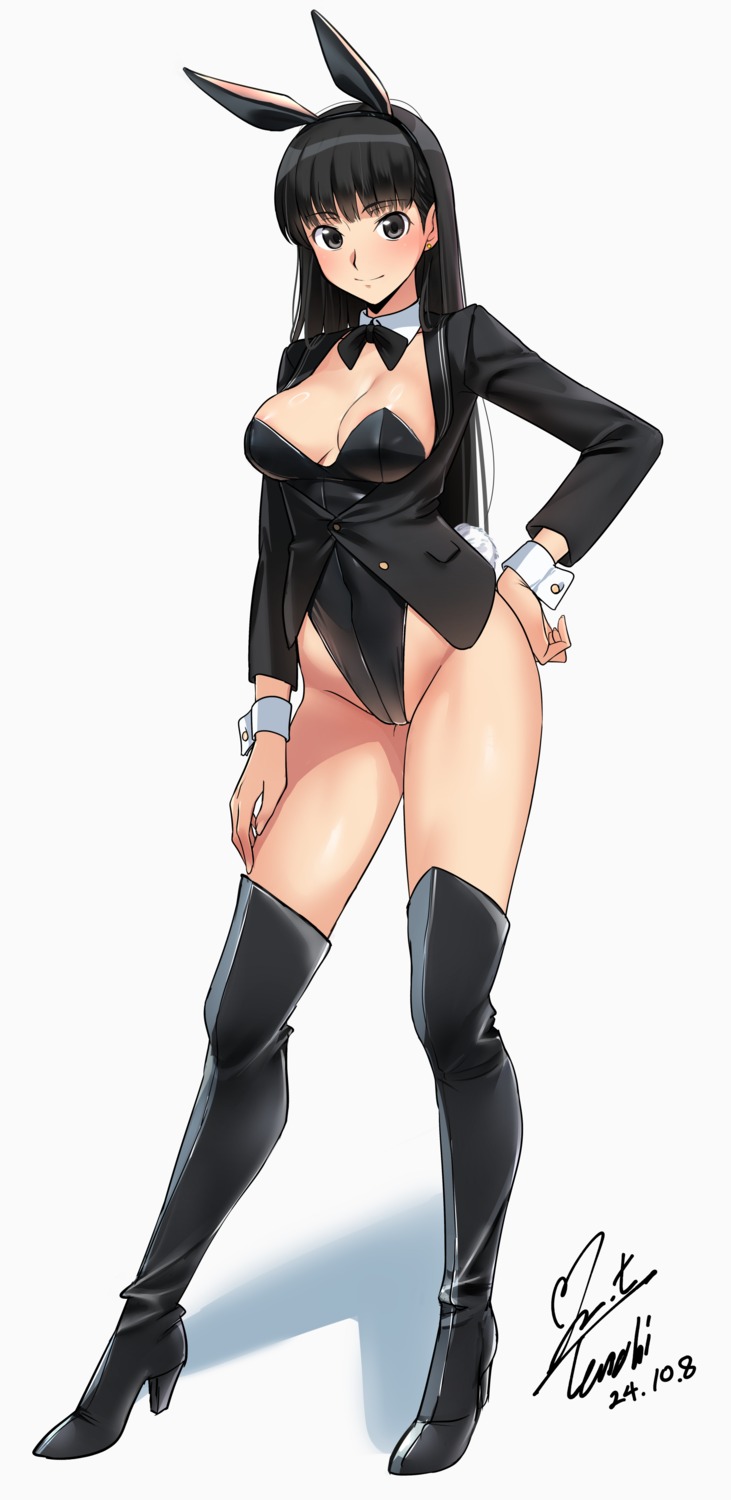 amagami animal_ears ayatsuji_tsukasa bunny_ears bunny_girl heels no_bra seifuku tail thighhighs yoo_tenchi