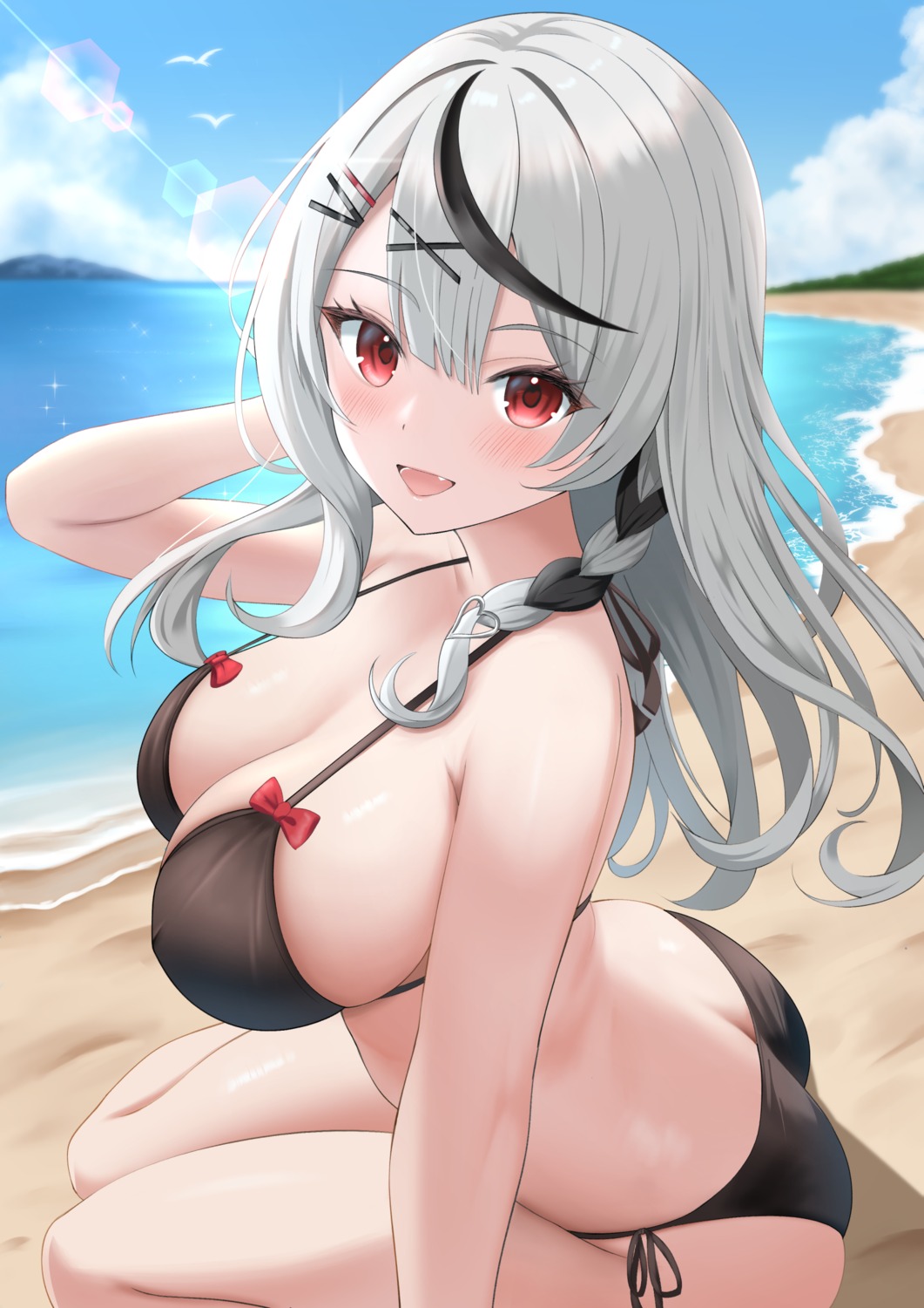 bikini hololive sakamata_chloe seriponpoyon swimsuits