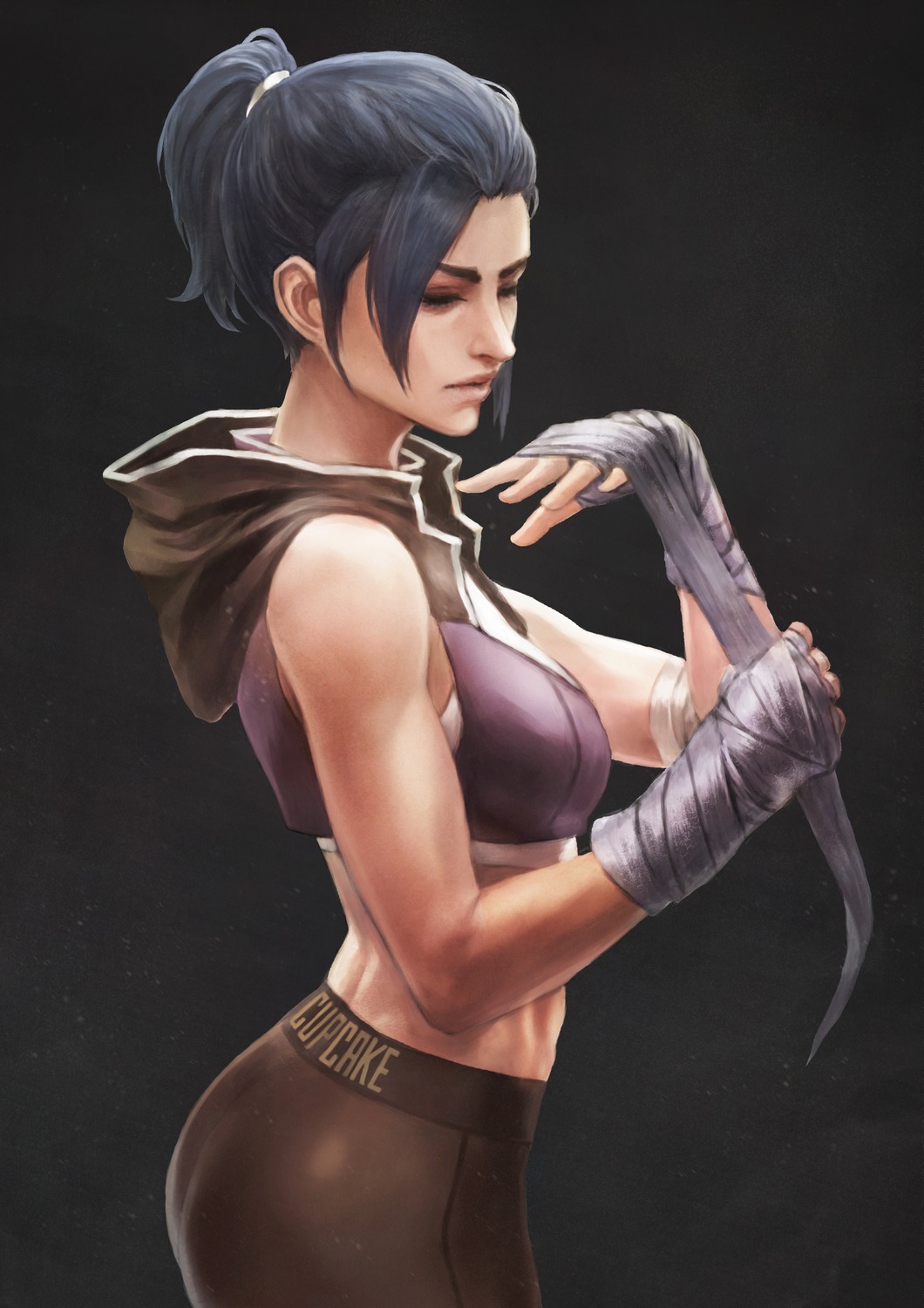 bandages caitlyn gym_uniform league_of_legends monori_rogue