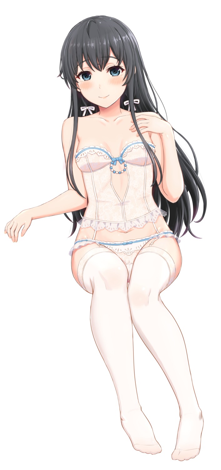 inanaki_shiki lingerie pantsu see_through stockings thighhighs yahari_ore_no_seishun_lovecome_wa_machigatteiru. yukinoshita_yukino