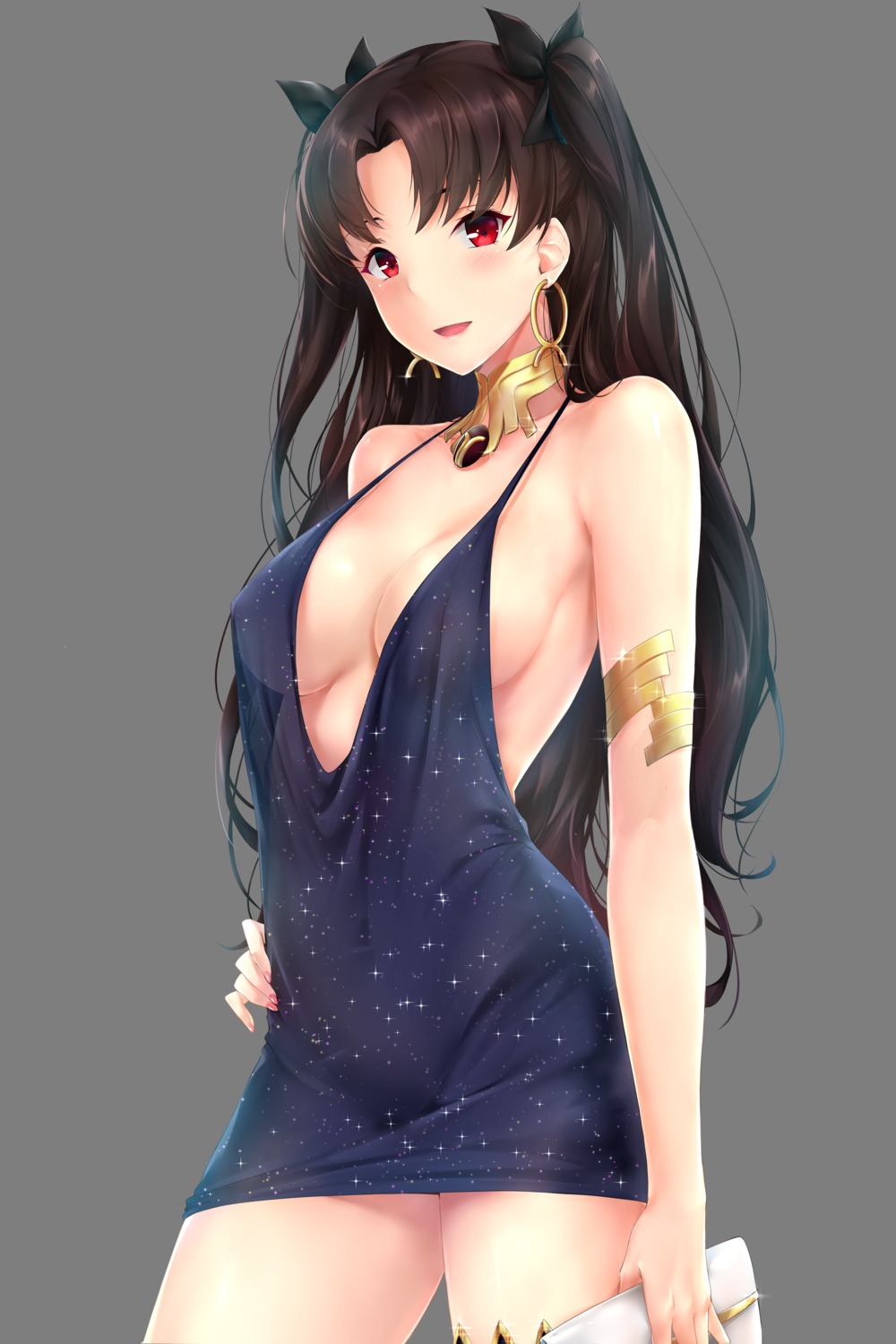 areola dress fate/grand_order ishtar_(fate/grand_order) no_bra rei_kun see_through transparent_png