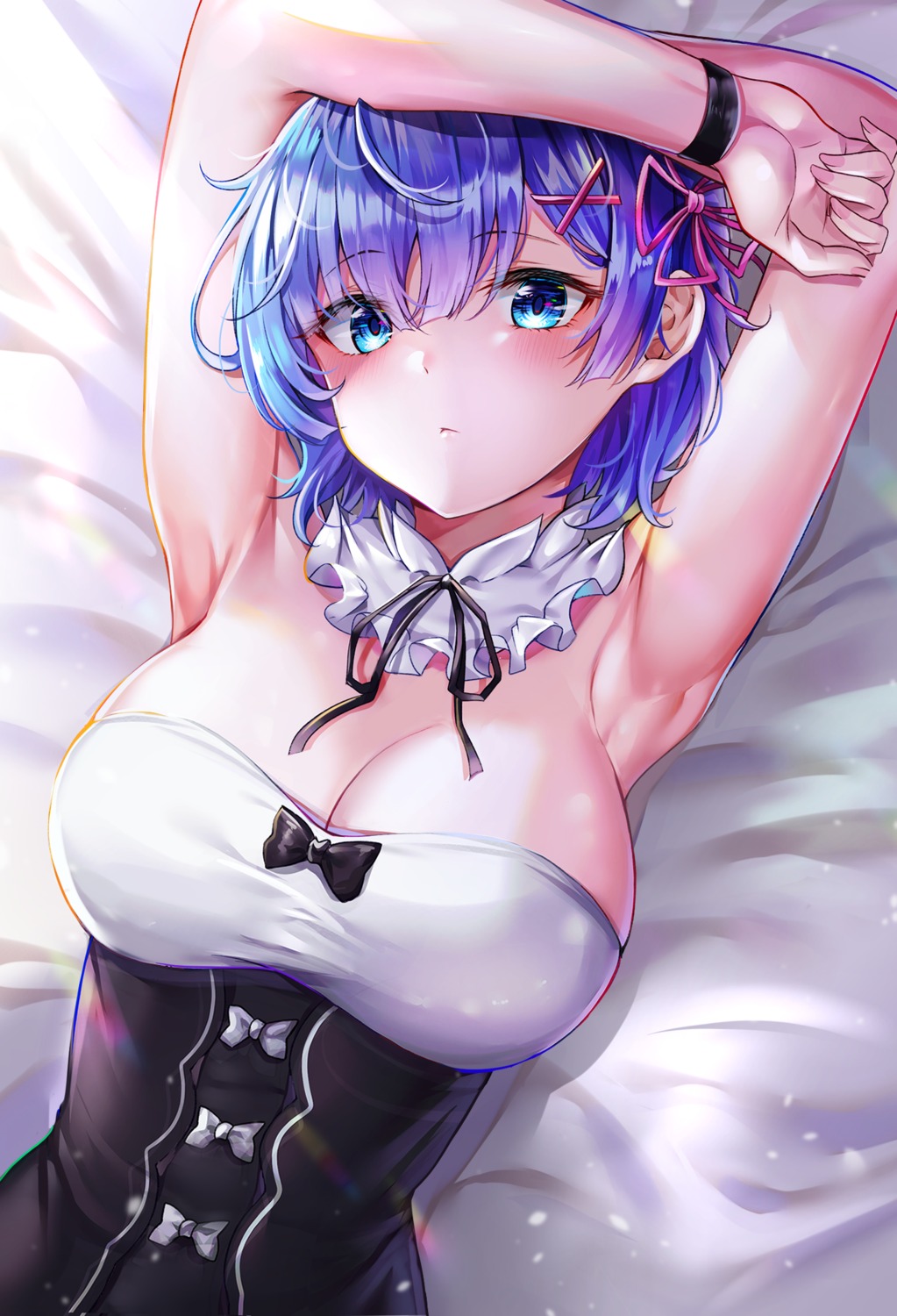 cleavage maid re_zero_kara_hajimeru_isekai_seikatsu rem_(re_zero) sunhyun