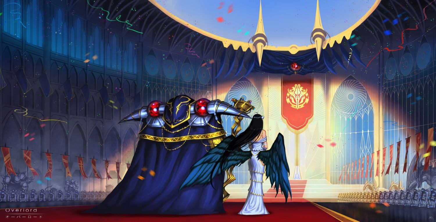 albedo_(overlord) armor darkmuleth dress overlord wings
