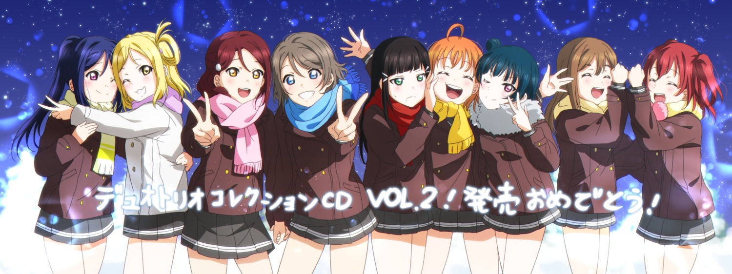 kunikida_hanamaru kurosawa_dia kurosawa_ruby love_live!_sunshine!! matsuura_kanan ohara_mari sakurauchi_riko seifuku takami_chika tsushima_yoshiko watanabe_you yuchi_(salmon-1000) yuri