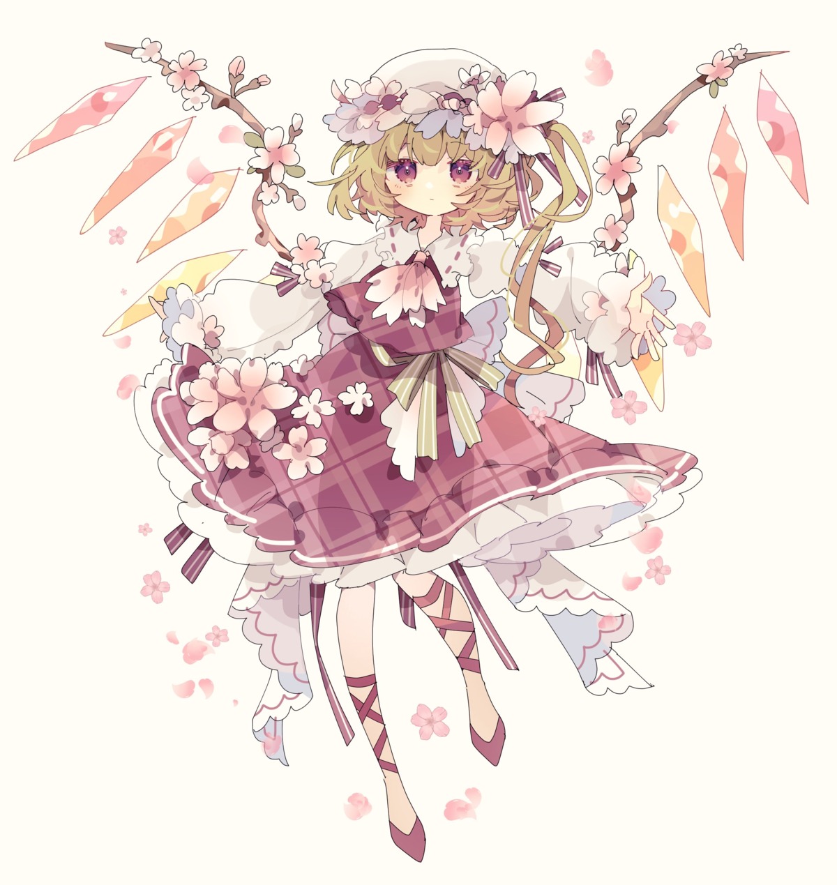 flandre_scarlet nikorashika touhou wings