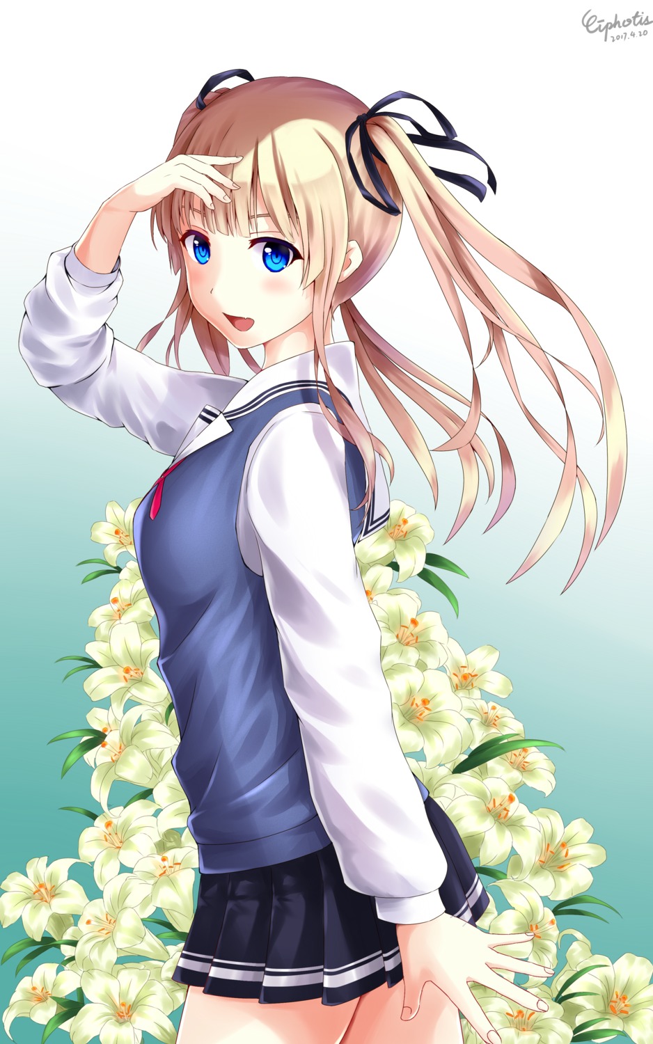 ciphotis saenai_heroine_no_sodatekata sawamura_spencer_eriri seifuku